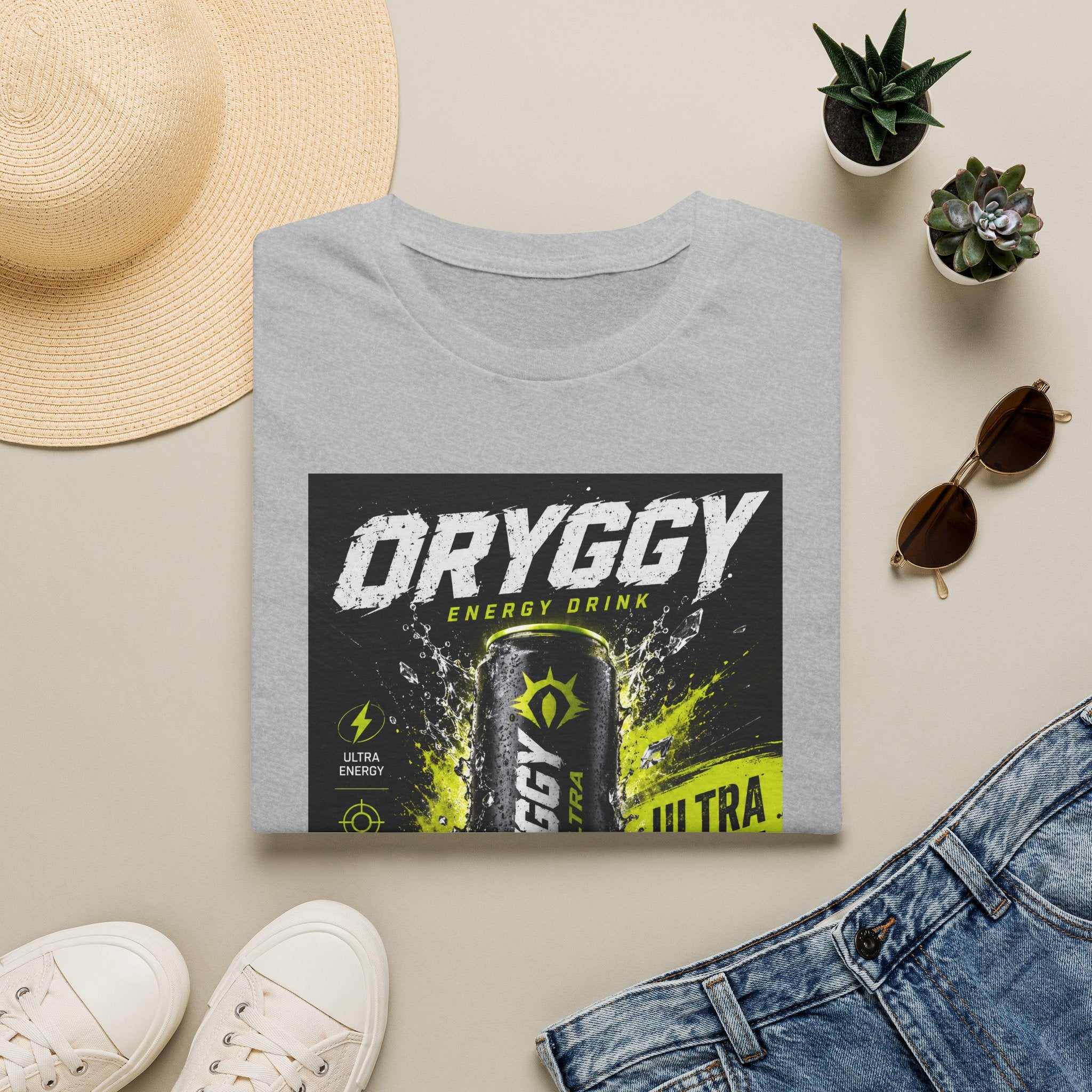 oryggy Originals Summer line Energy Drink T-Shirt — Neon Can Graphic Tee