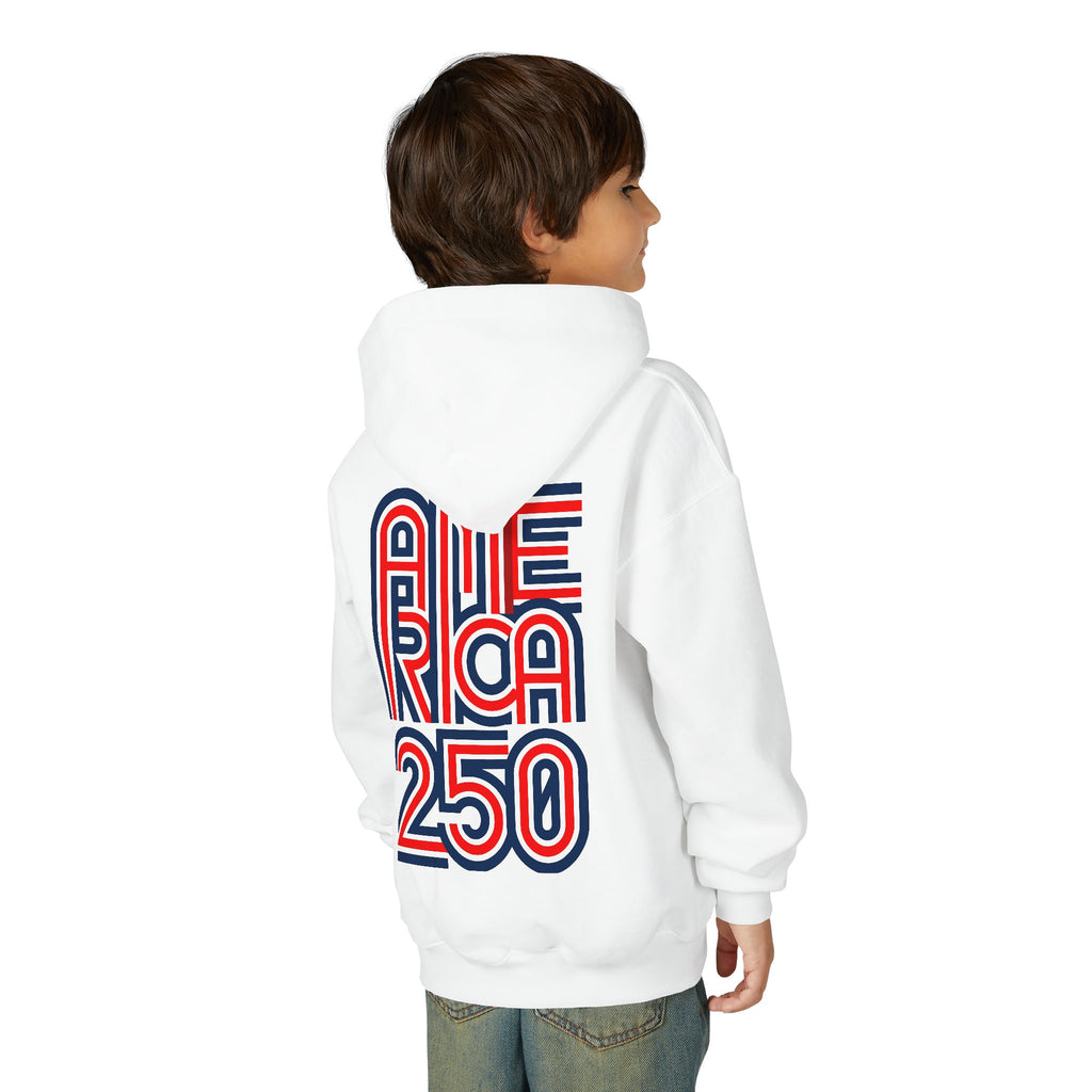America 250 Hoodie | Patriotic Retro Typography, 250th Anniversary
