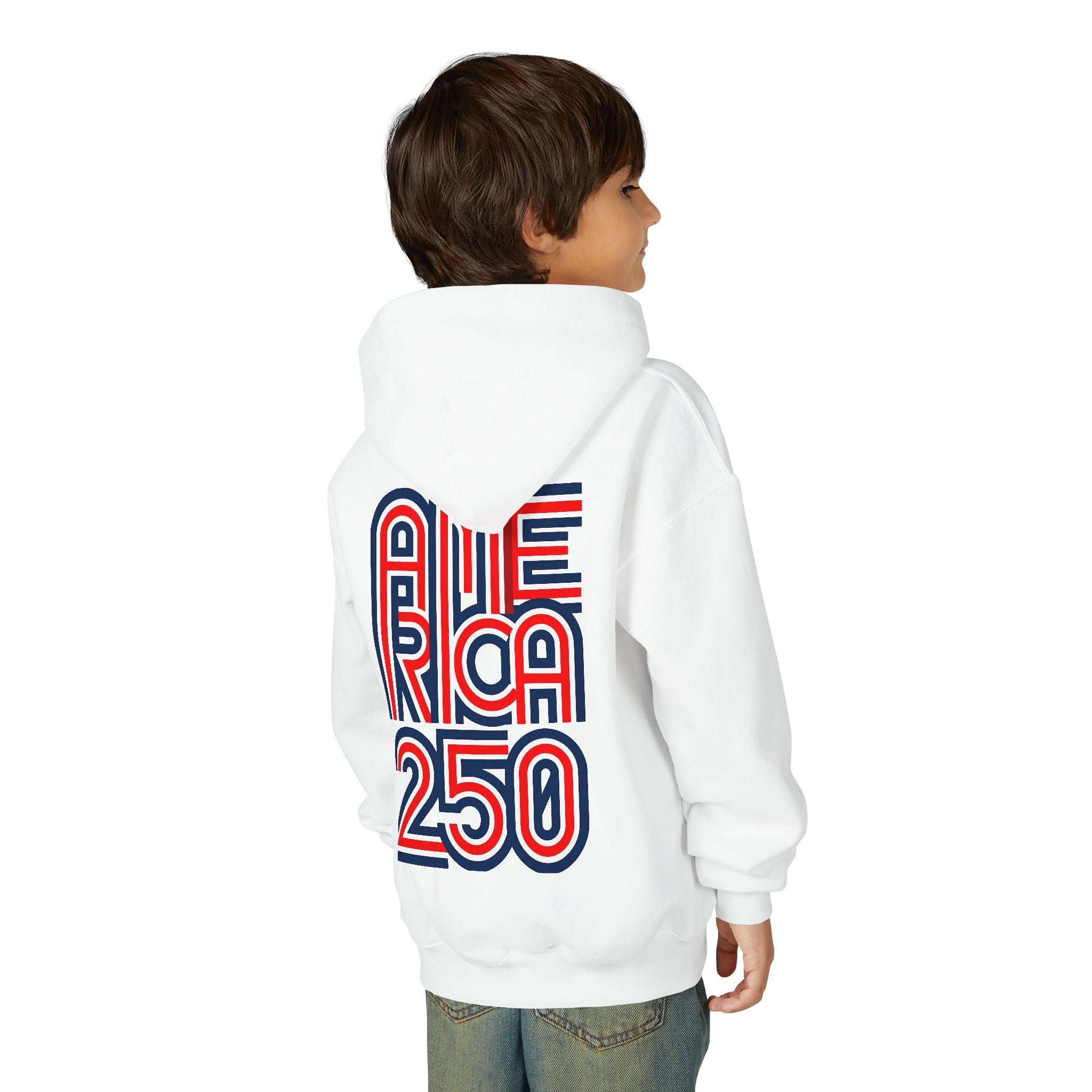 America 250 Hoodie | Patriotic Retro Typography, 250th Anniversary