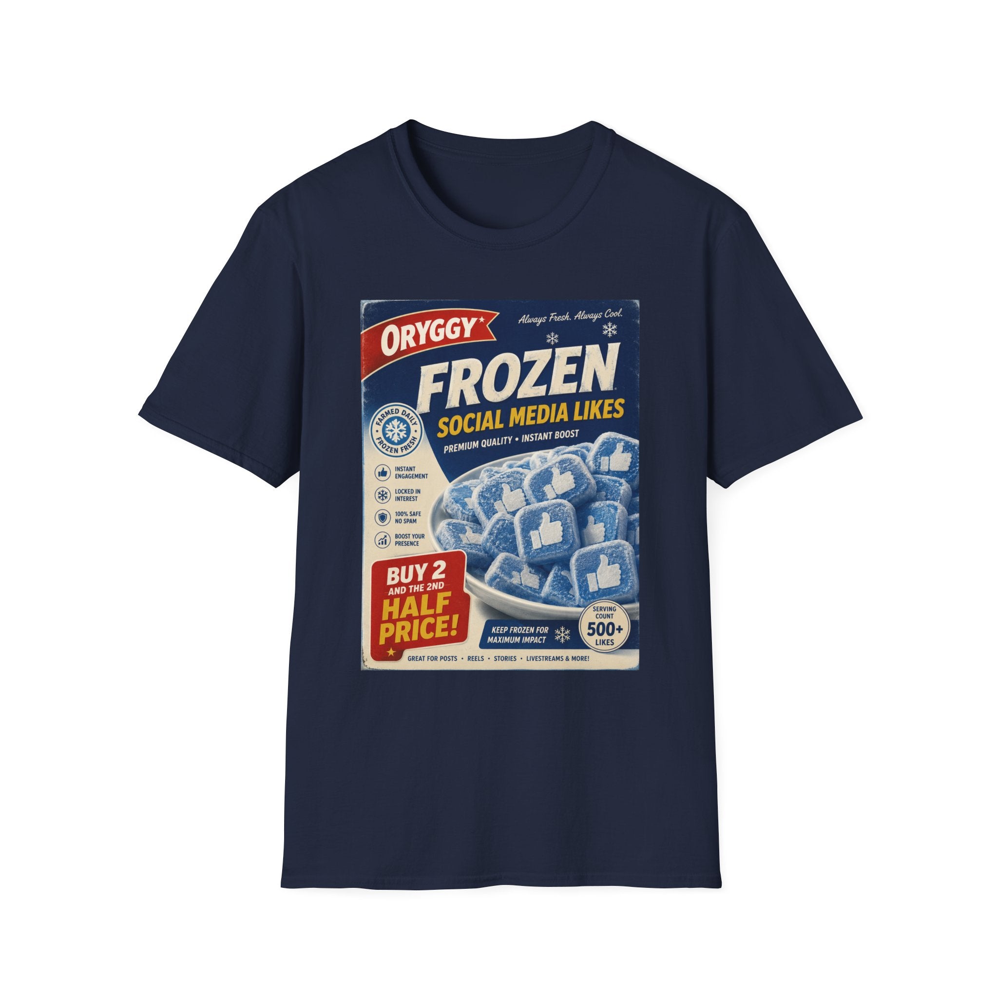 oryggy Originals Summer line 'Frozen Social Media Likes' Retro Graphic Tee