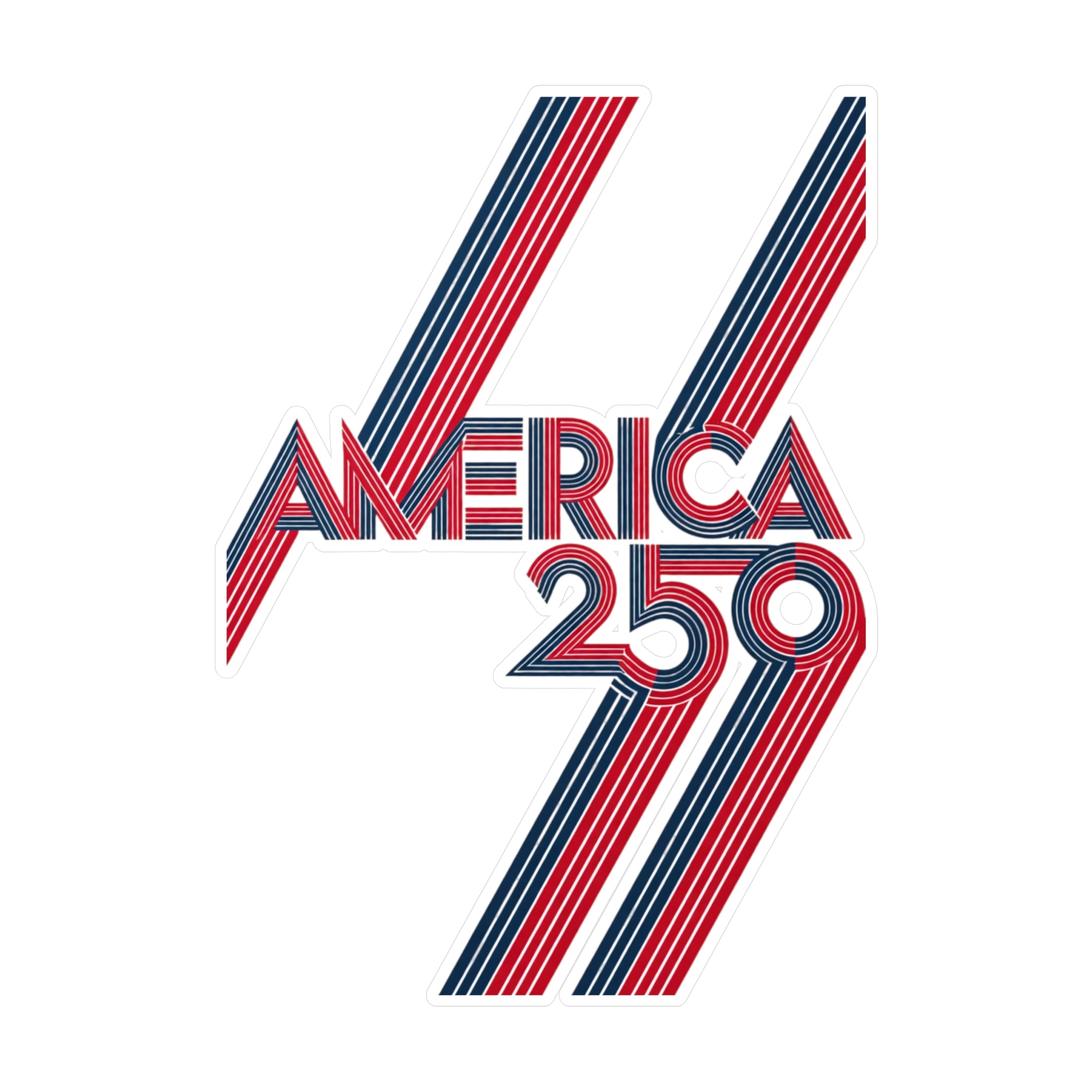 America 250 Retro Stripes Sticker | Kiss-Cut Vinyl Decal