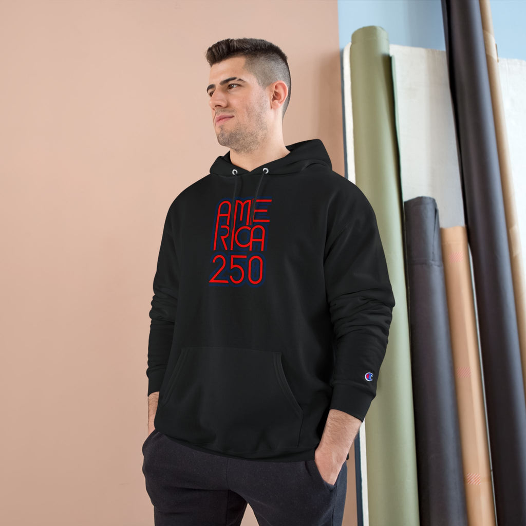 America 250 Hoodie — Retro Red & Blue 2026 Celebration Pullover