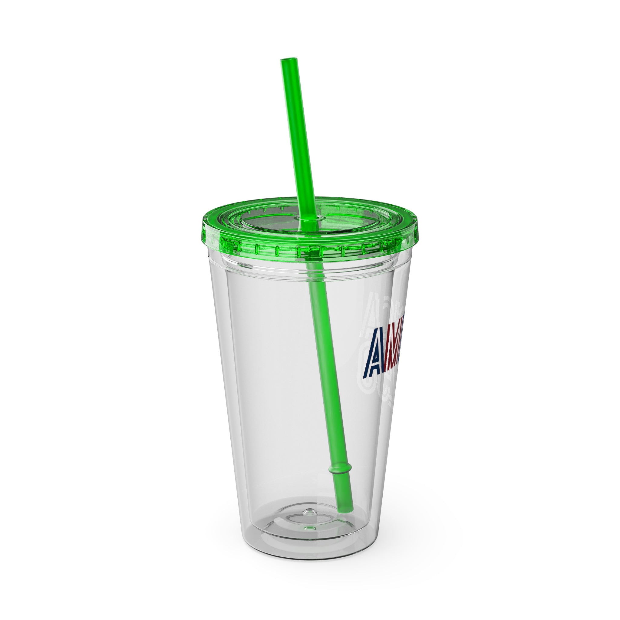 America 250 Tumbler | 16oz Clear Straw Cup