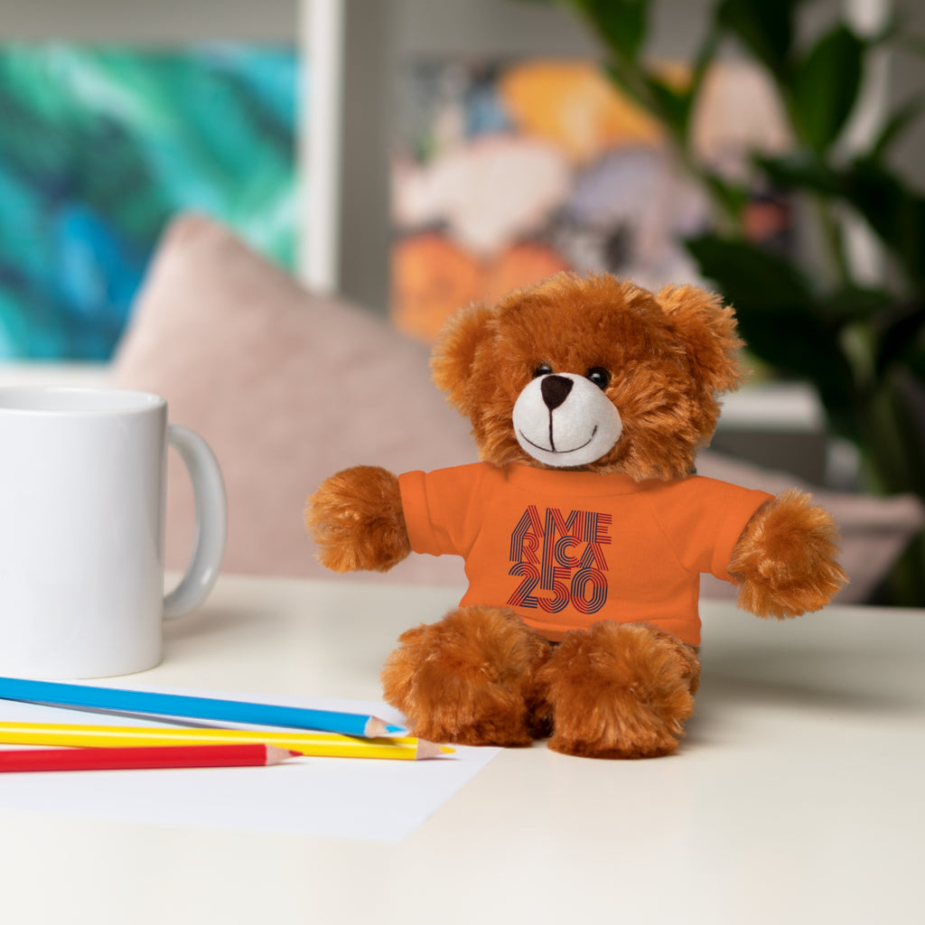 America 250 Teddy Bear plush | Patriotic stuffed animal with tee