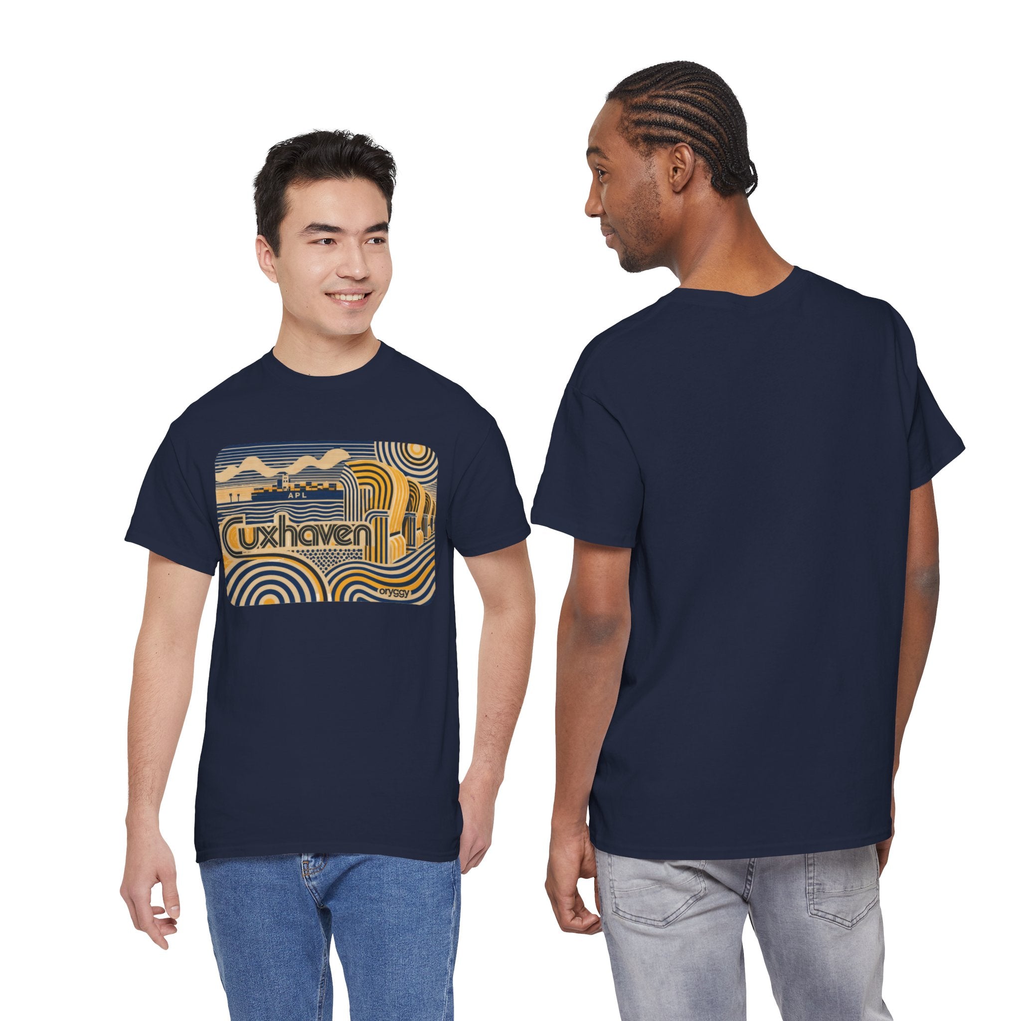 oryggy Originals Summer line Cuxhaven Retro Wave T‑Shirt — Vintage Coastal Graphic Tee