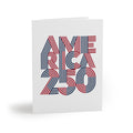 America 250 striped typography Greeting Card | 4th of July, Independence Day