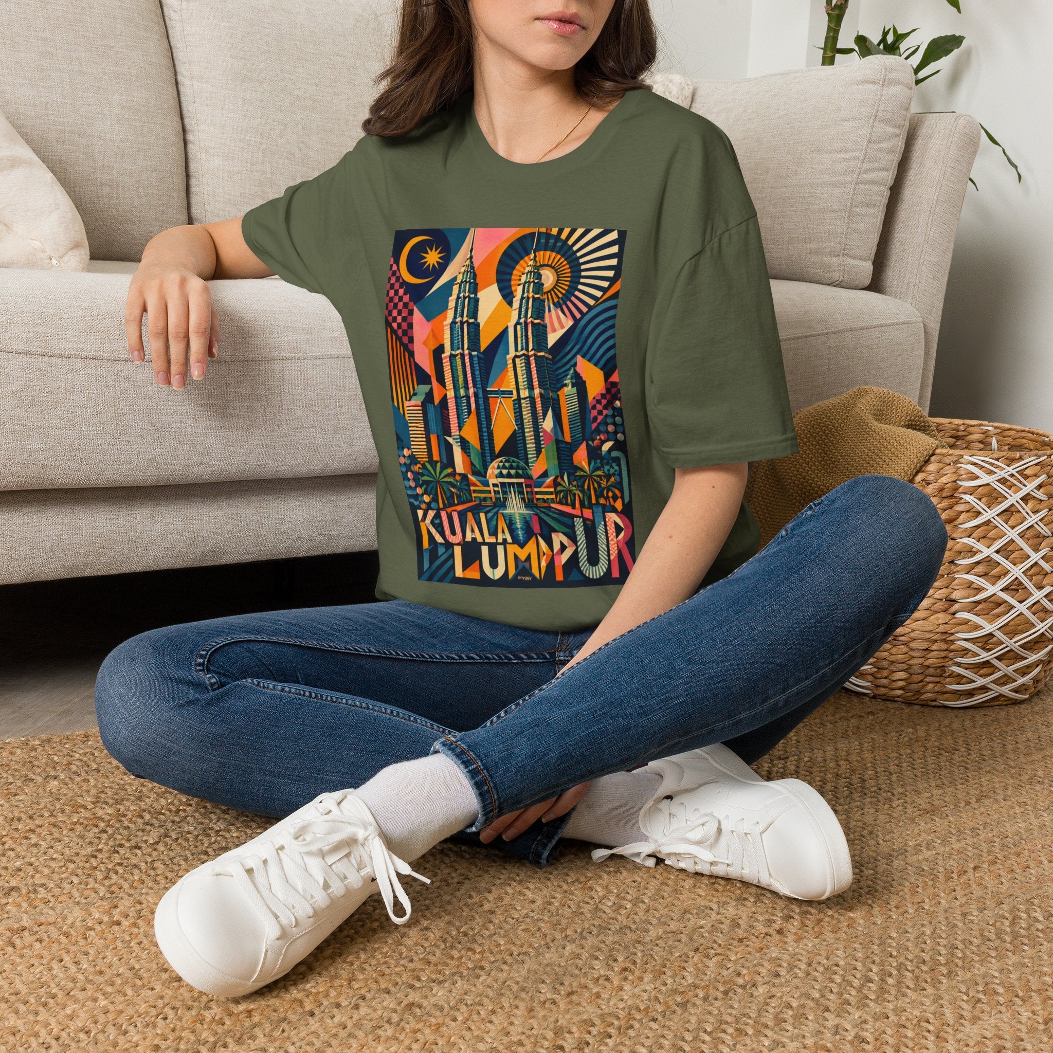 oryggy Originals Summer line Kuala Lumpur Poster Tee — Retro Petronas Towers Graphic T-Shirt