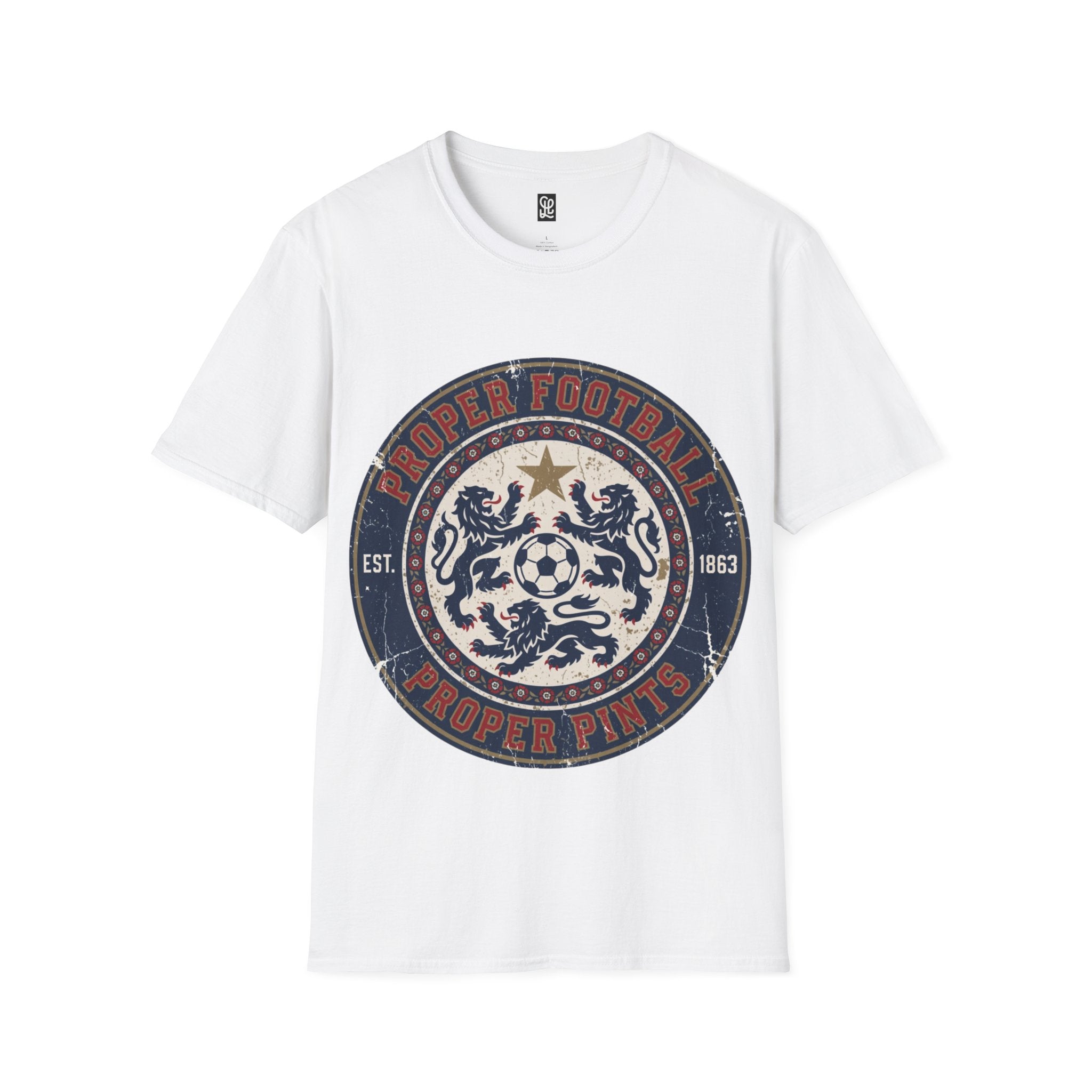 FIFA World Cup 2026 Proper Football Soccer Graphic Tee — oryggy Vintage Crest Shirt white variant