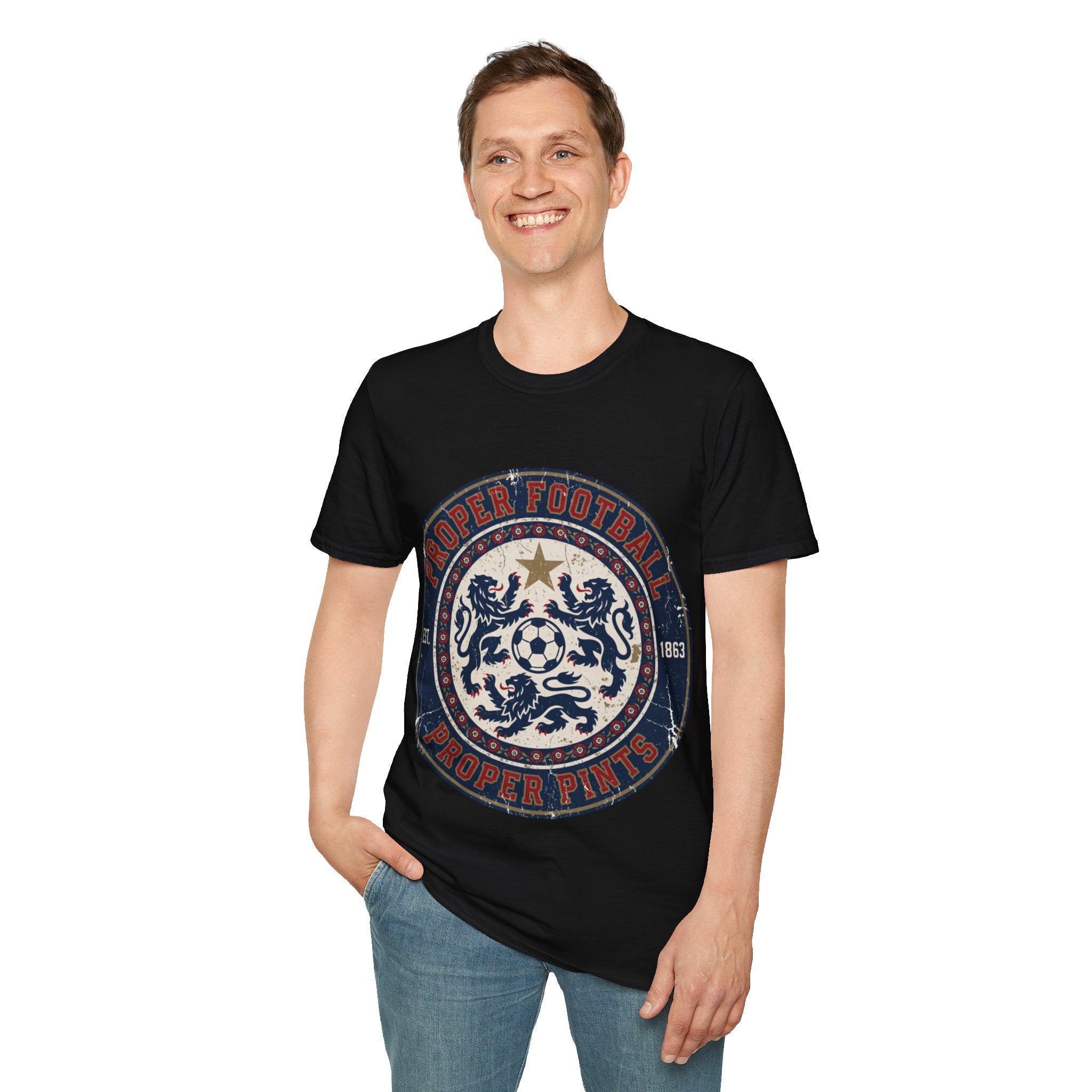 FIFA World Cup 2026 T-Shirt — oryggy "Proper Football" Vintage Crest Tee