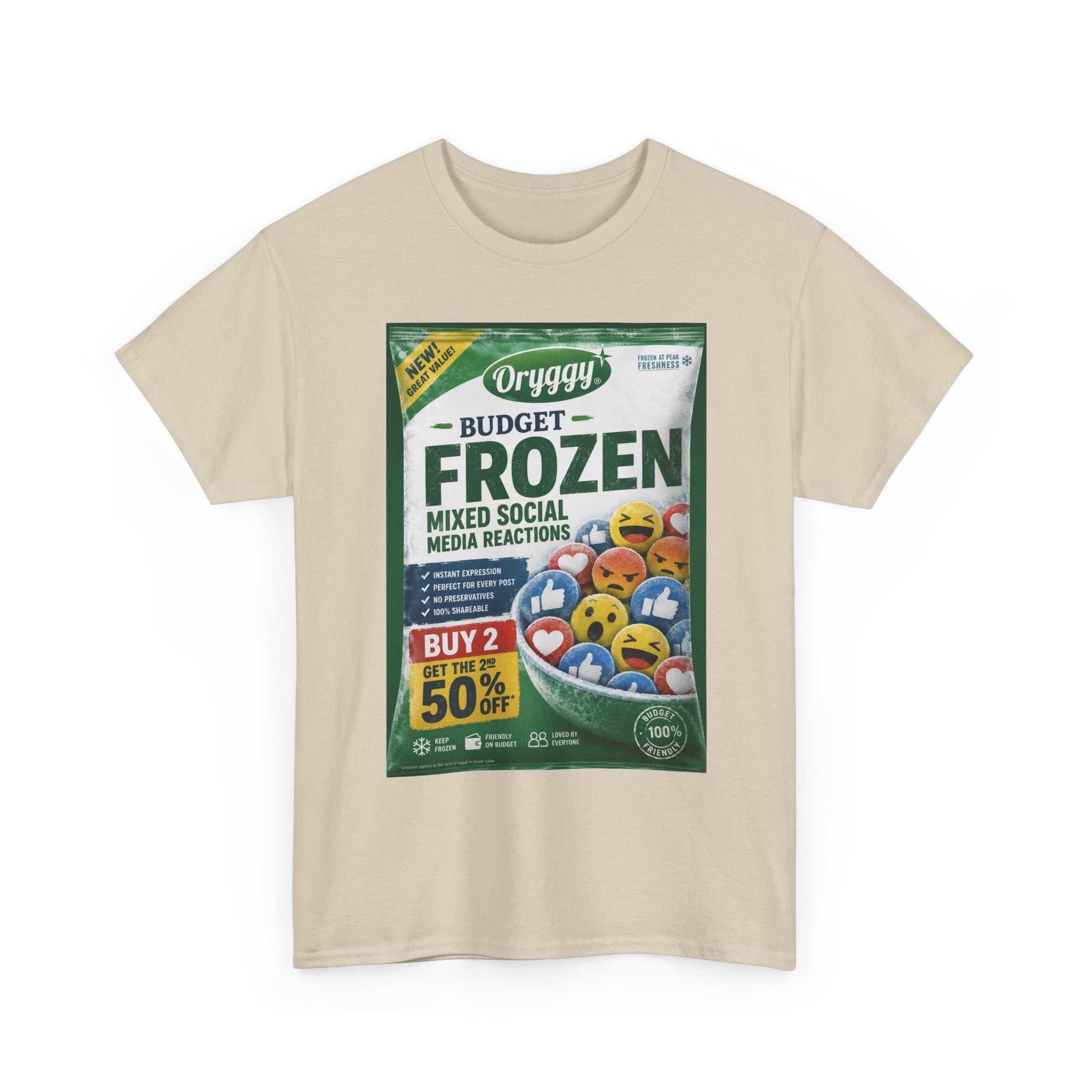 oryggy Originals Summer line 'Budget Frozen Mixed Social Media Reactions' Graphic Tee