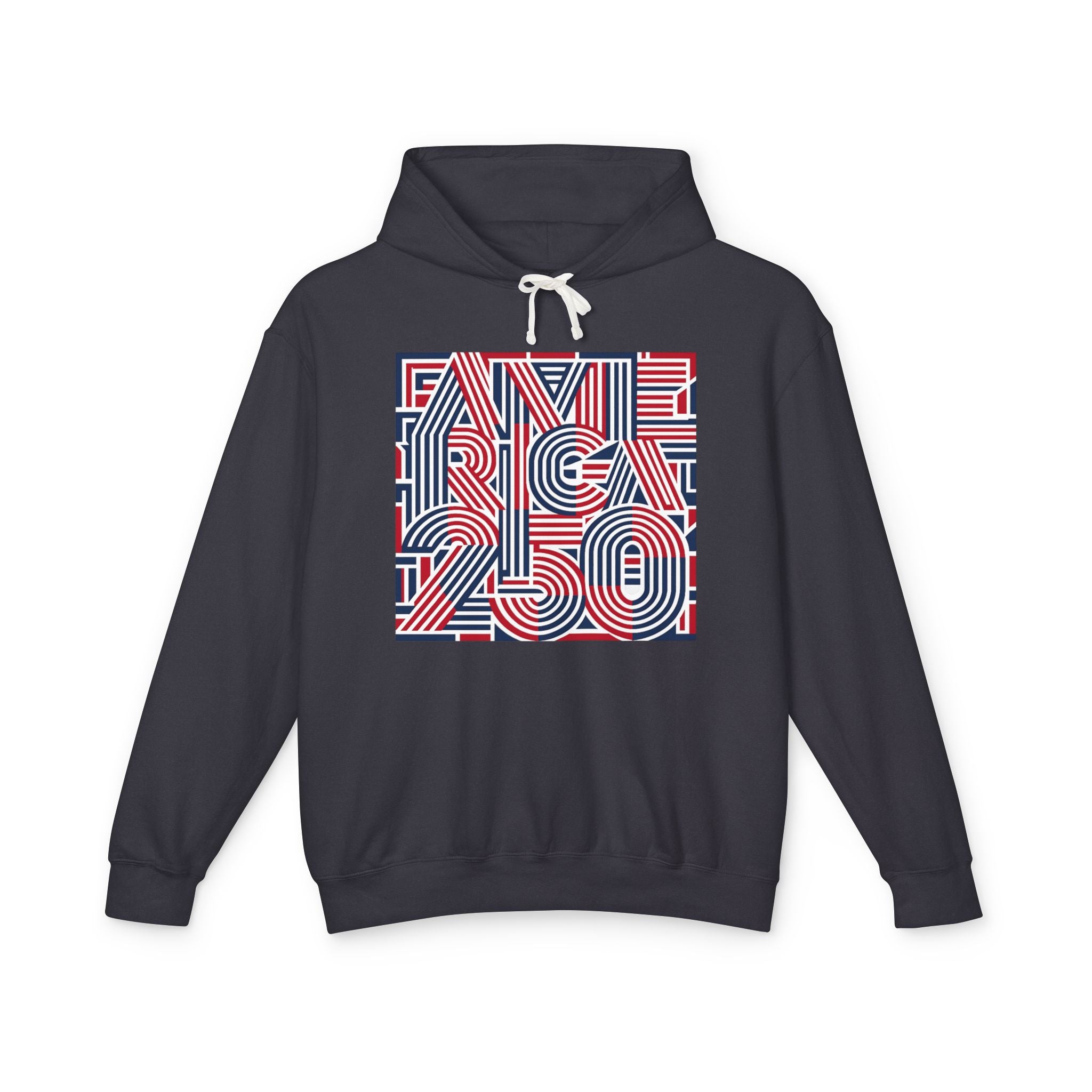 oryggy - america-250-hoodie-retro-red-blue-patriotic-anniversary-pullover - Vintage Patriotic Apparel