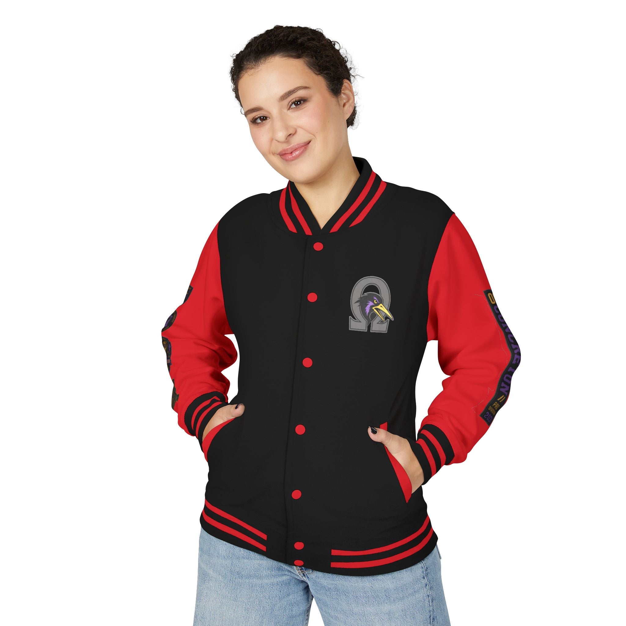 OC Concreton Varsity Jacket — Pancho Hawks "Cold Bearings" Distressed Edition