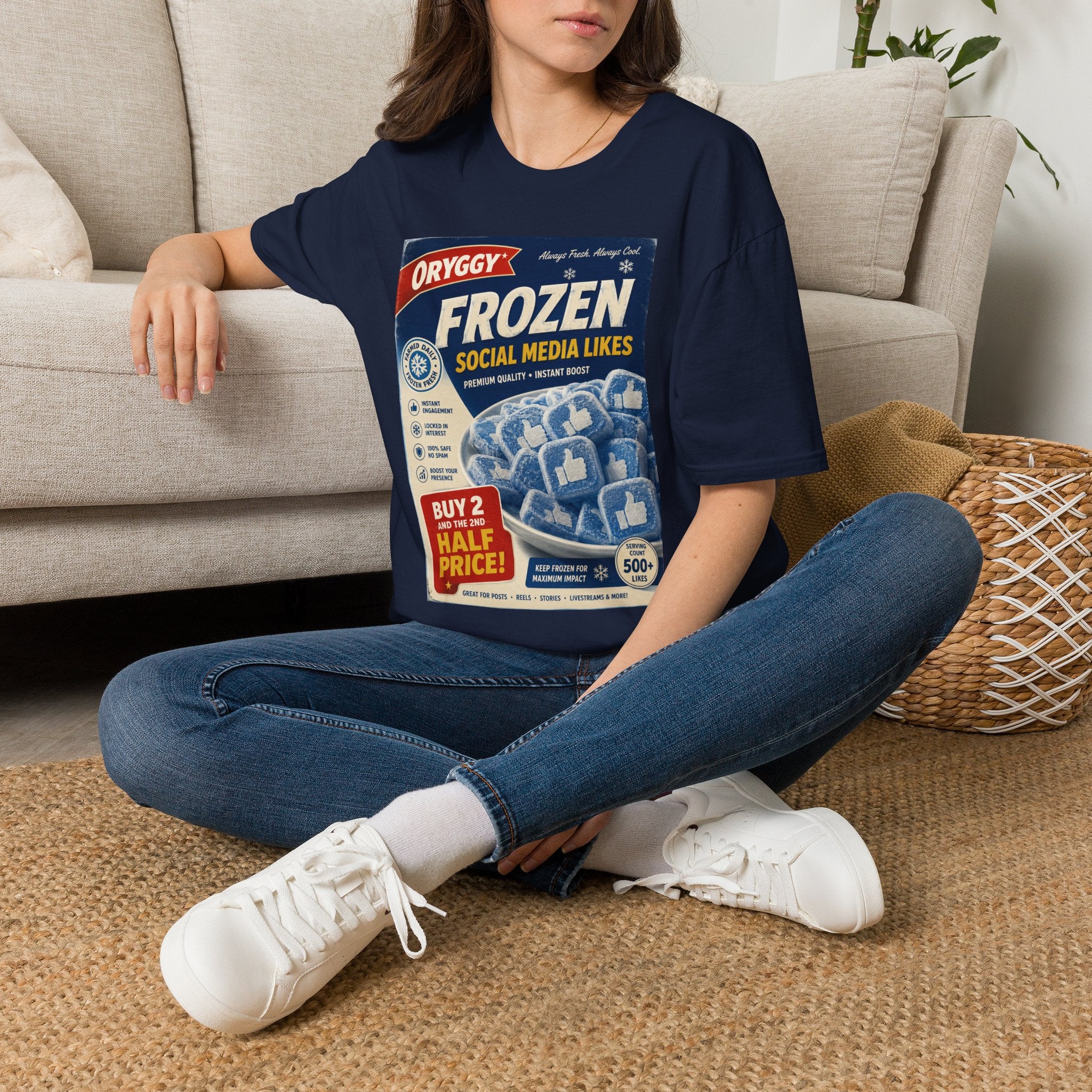 oryggy Originals Summer line 'Frozen Social Media Likes' Retro Graphic Tee