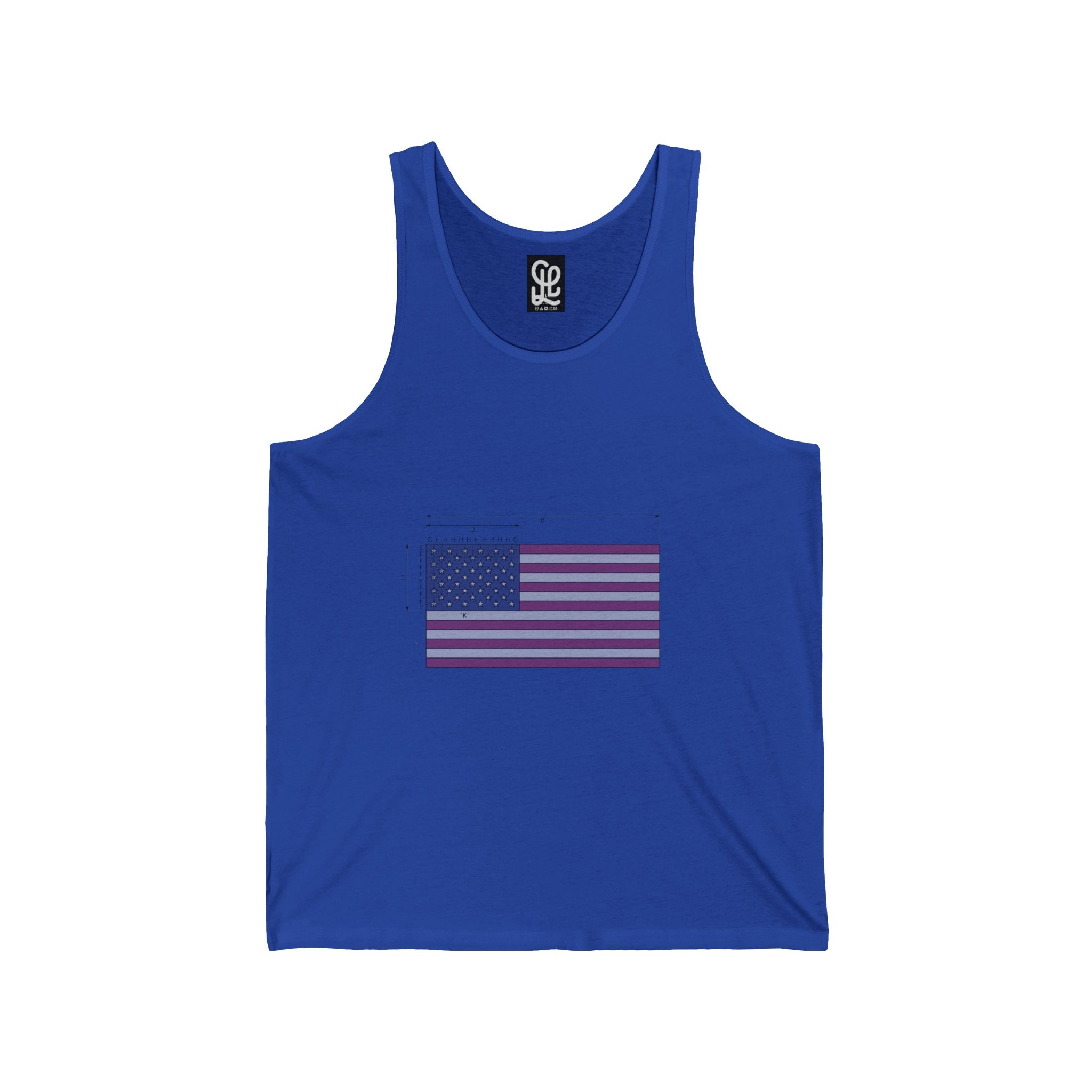 America 250 Retro Flag Tank Top — Patriotic USA 250th Anniversary Graphic Tank