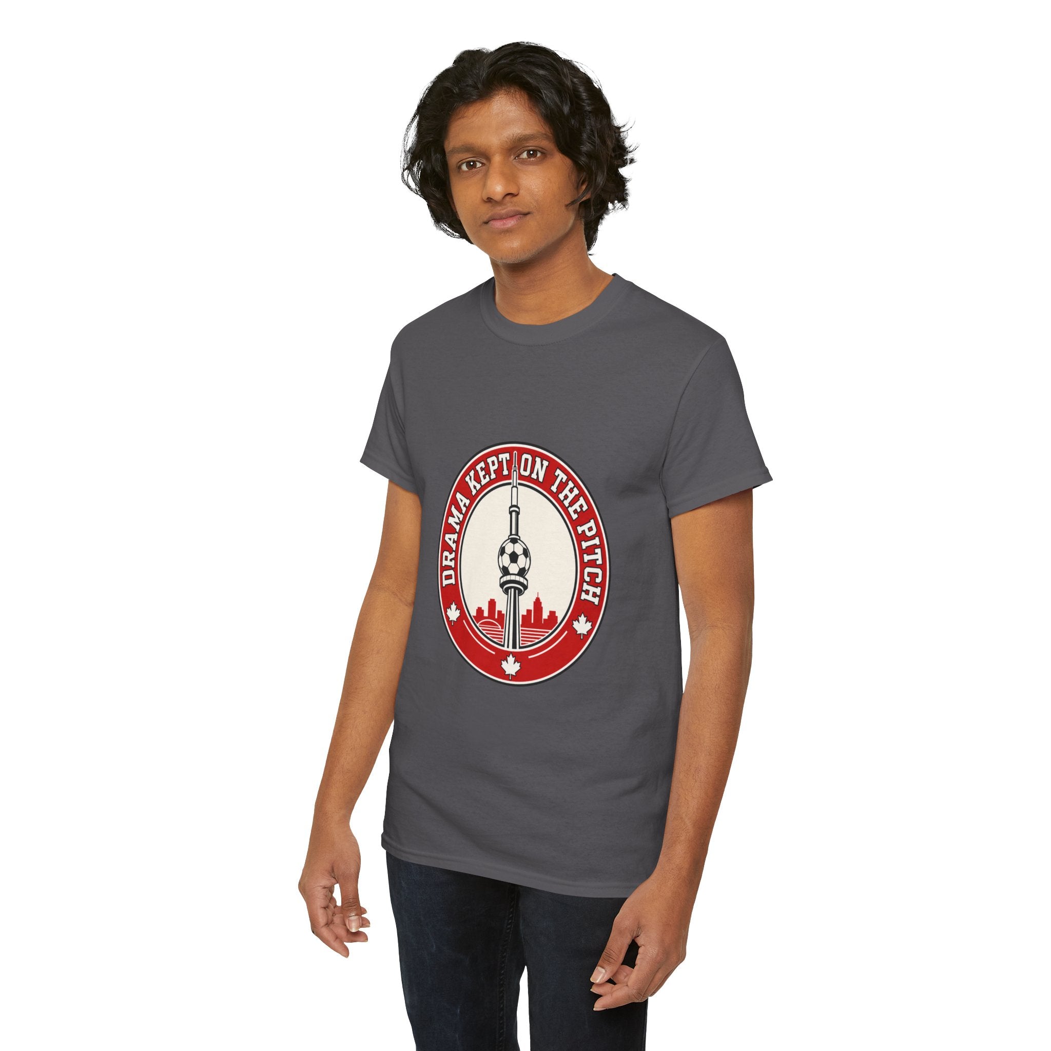 FIFA World Cup 2026 T-Shirt — oryggy "Drama Kept on the Pitch" Canadian Fan Tee