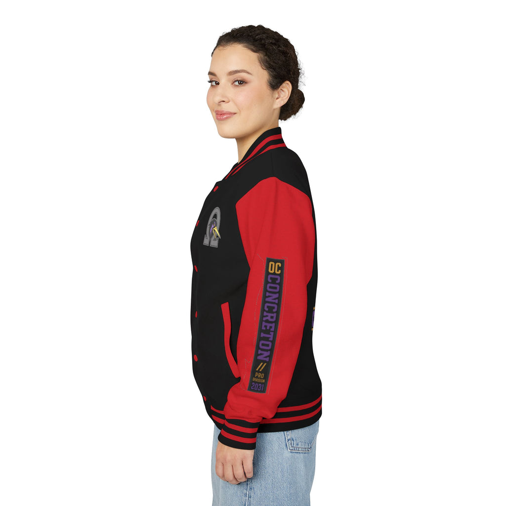 OC Concreton Varsity Jacket — Pancho Hawks "Cold Bearings" Distressed Edition
