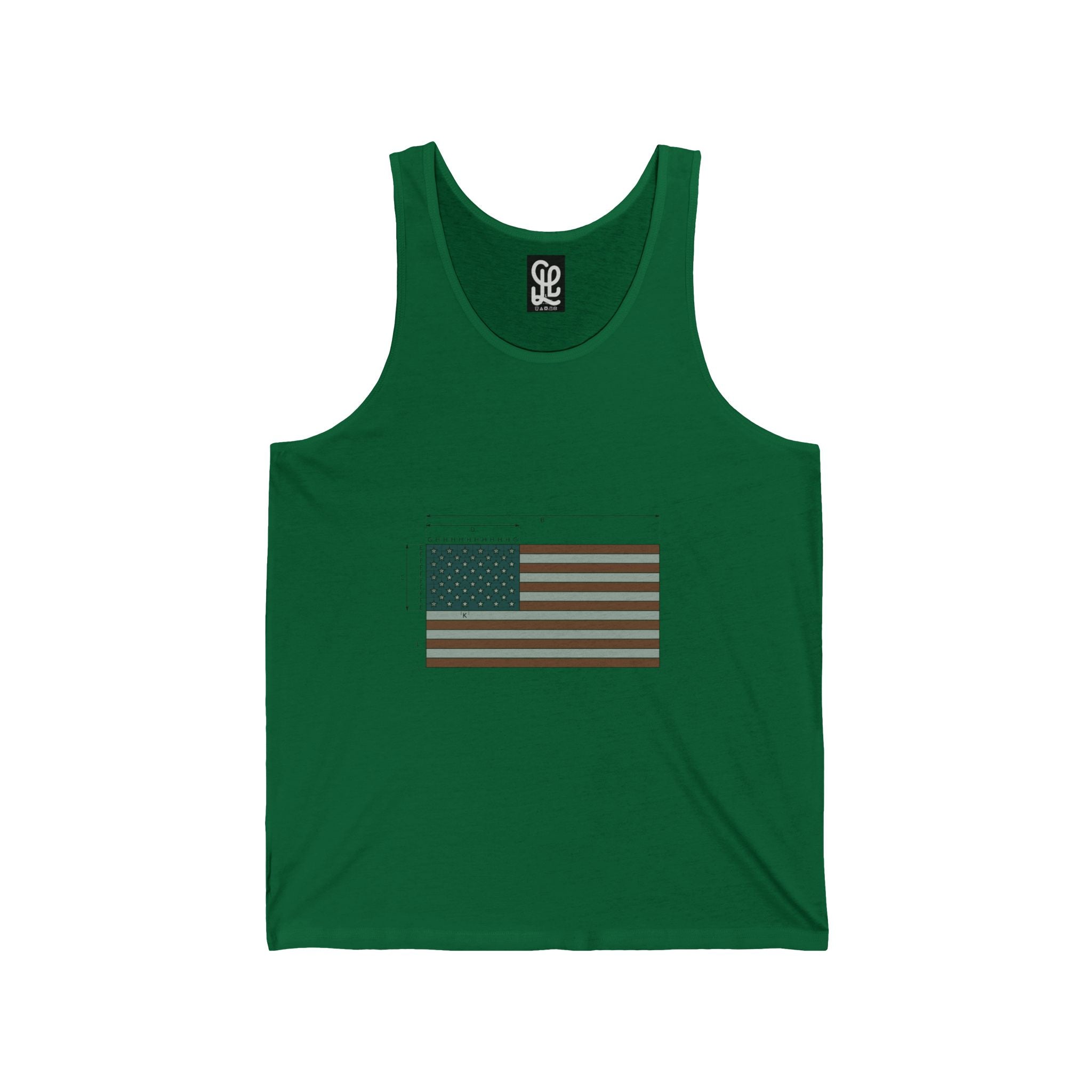 America 250 Retro Flag Tank Top — Patriotic USA 250th Anniversary Graphic Tank