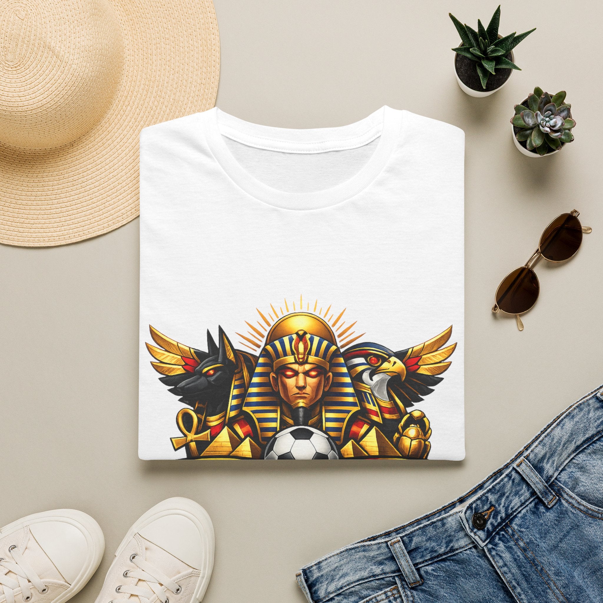 FIFA 2026 Pharaoh Soccer Crest T‑Shirt — Egyptian Football Graphic Tee - Oryggy