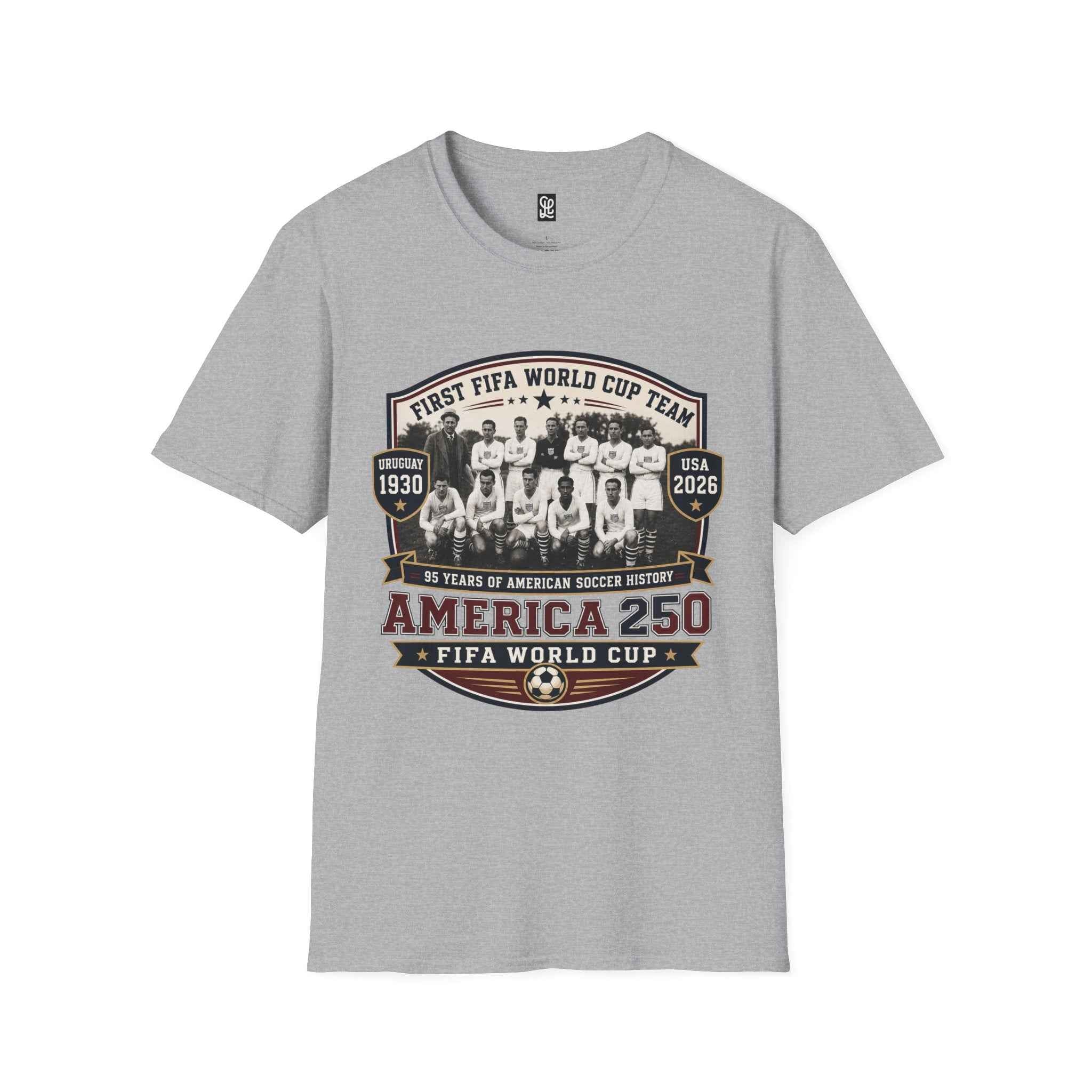 America 250 x FIFA World Cup 2026 USA Soccer Vintage Team T-Shirt — Uruguay 1930 Retro Soccer Tee
