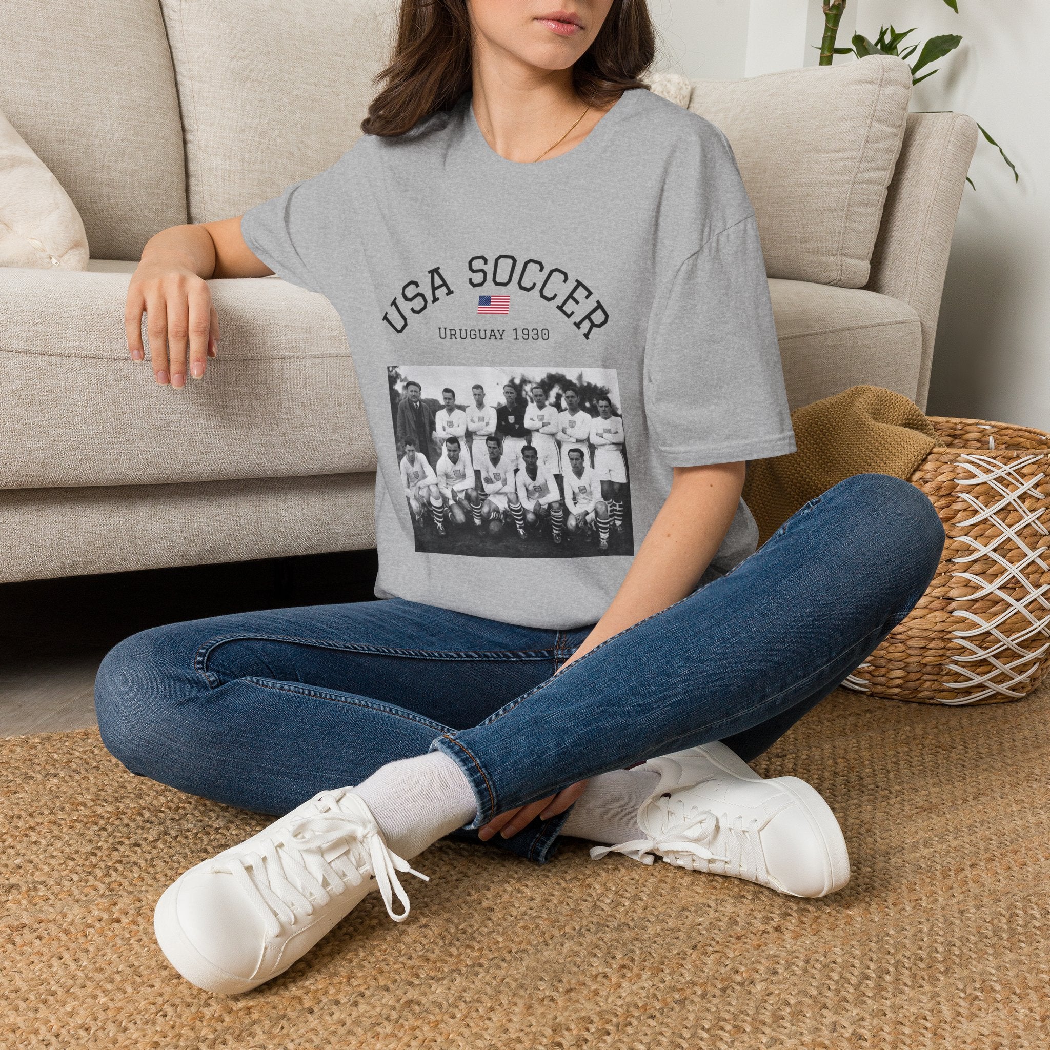 FIFA World Cup 2026 USA Soccer Vintage Team T-Shirt — Uruguay 1930 Retro Soccer Tee