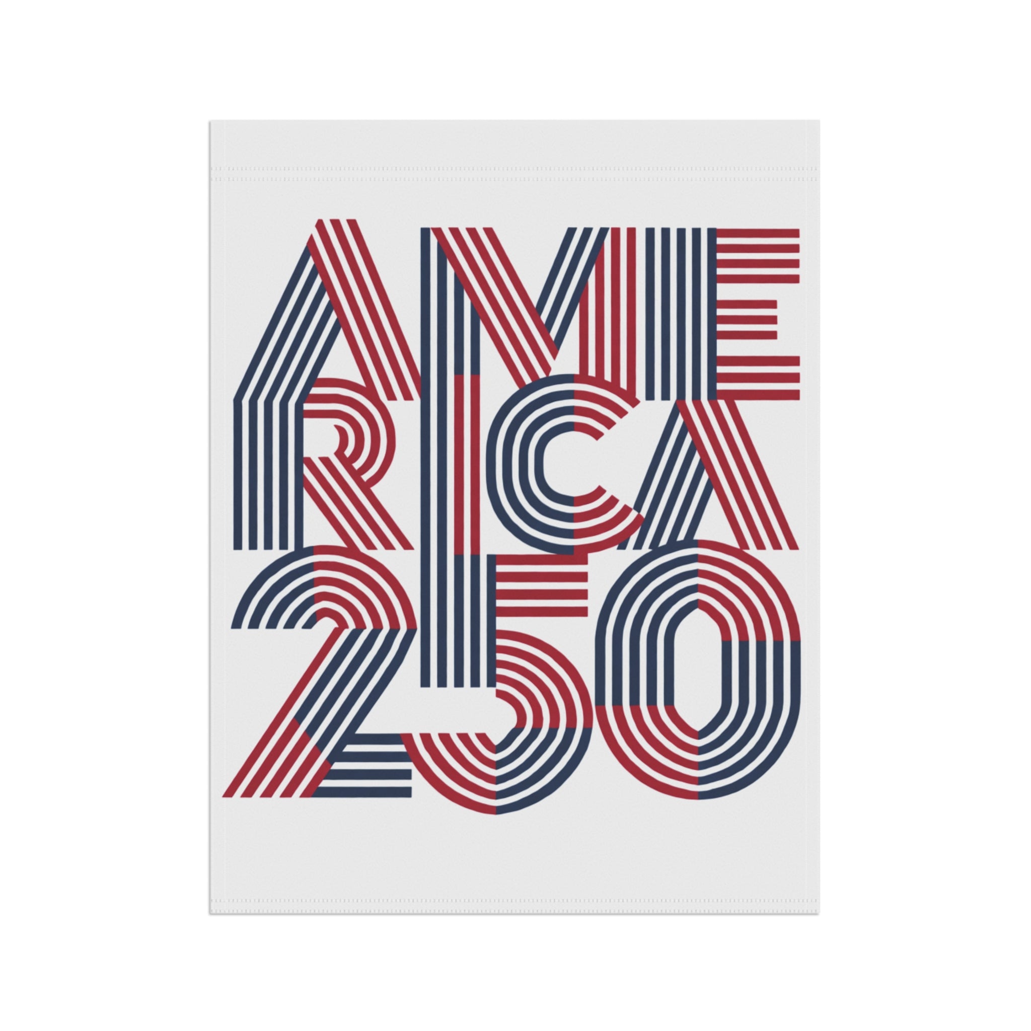 America 250 Garden & House Banner | Patriotic Flag Stripe Design