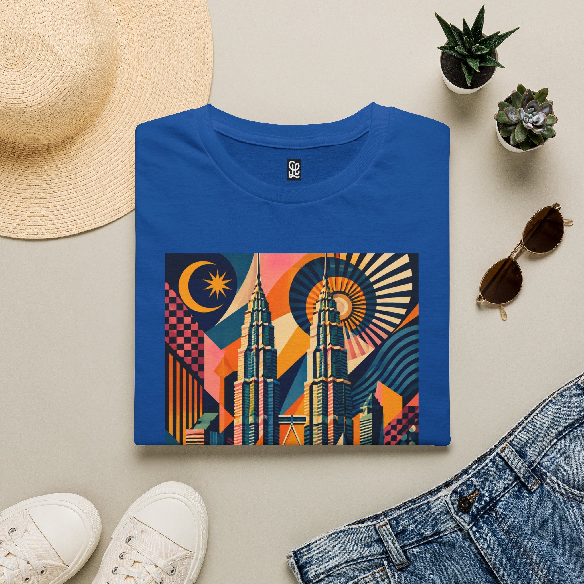 oryggy Originals Summer line Kuala Lumpur Poster Tee — Retro Petronas Towers Graphic T-Shirt