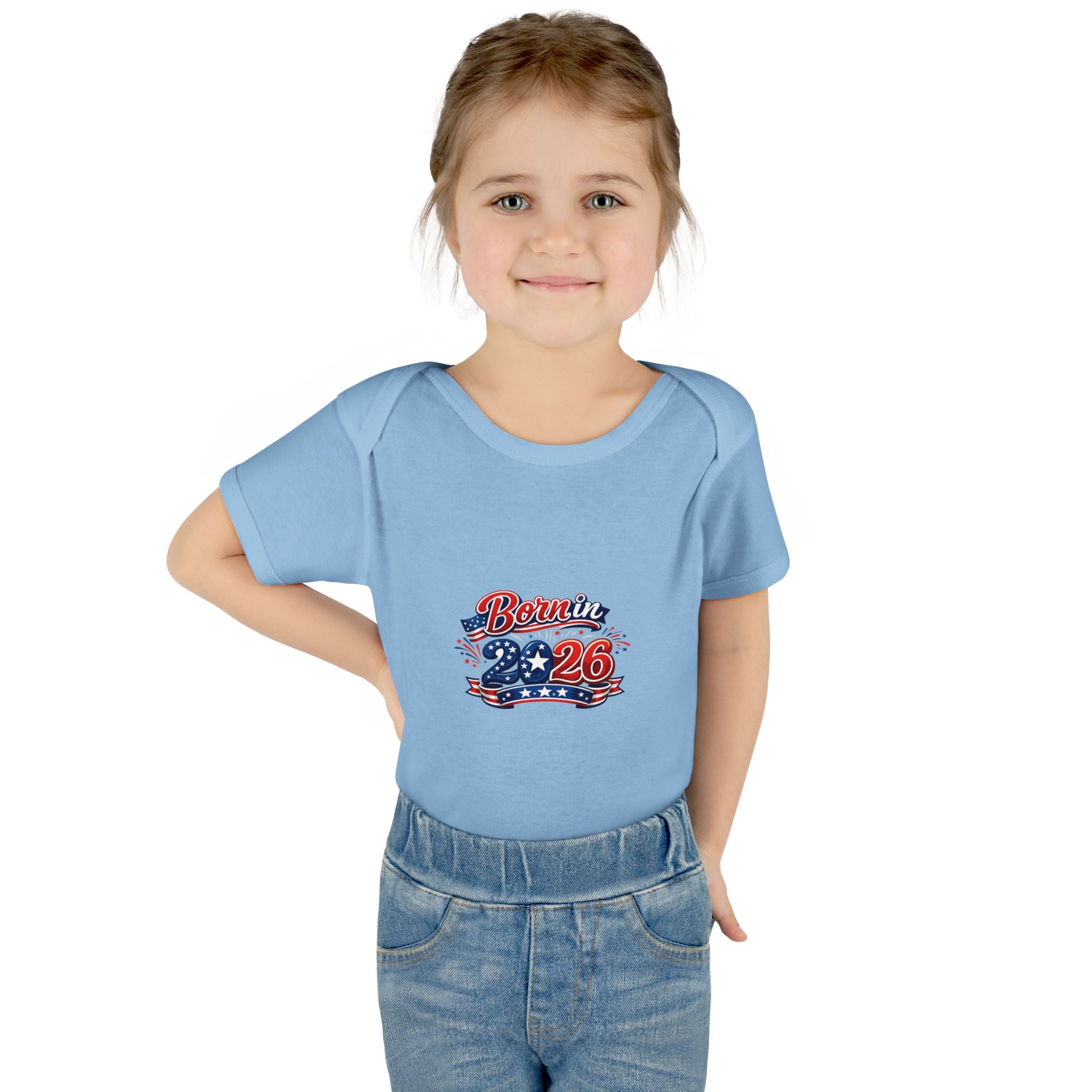 America 250 Personalized Baby Bodysuit - 'Bernin 2026' Patriotic Infant One-Piece (Custom Back Text)