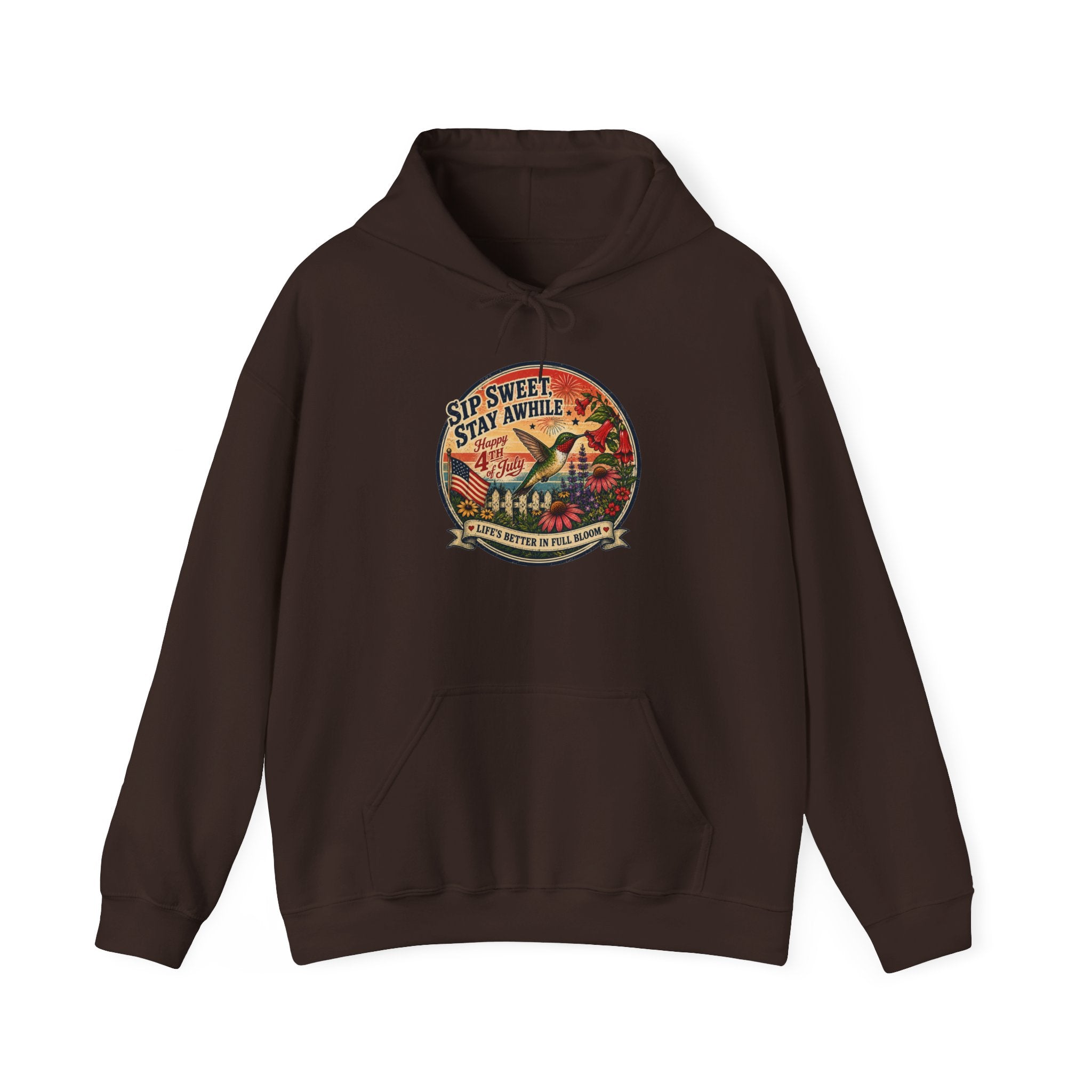 oryggy - america-250-unisex-heavy-blend™-hooded-sweatshirt-hummingbird-tee - Vintage Patriotic Apparel
