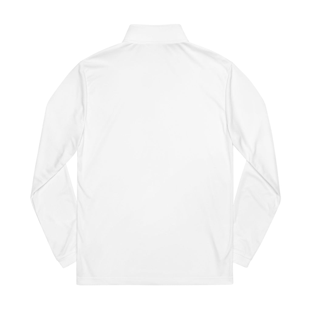 Abstract Mosaic Logo Quarter-Zip Pullover | Embroidered Chest
