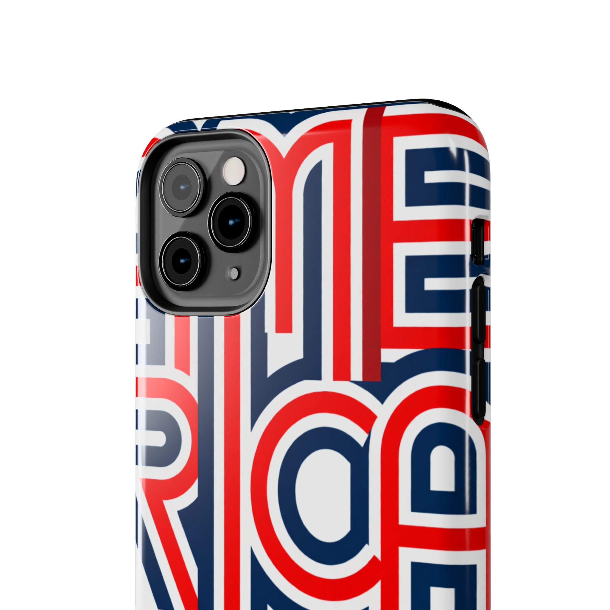 Patriotic 'America 250' Tough Phone Case – Red, White & Blue Retro Typography