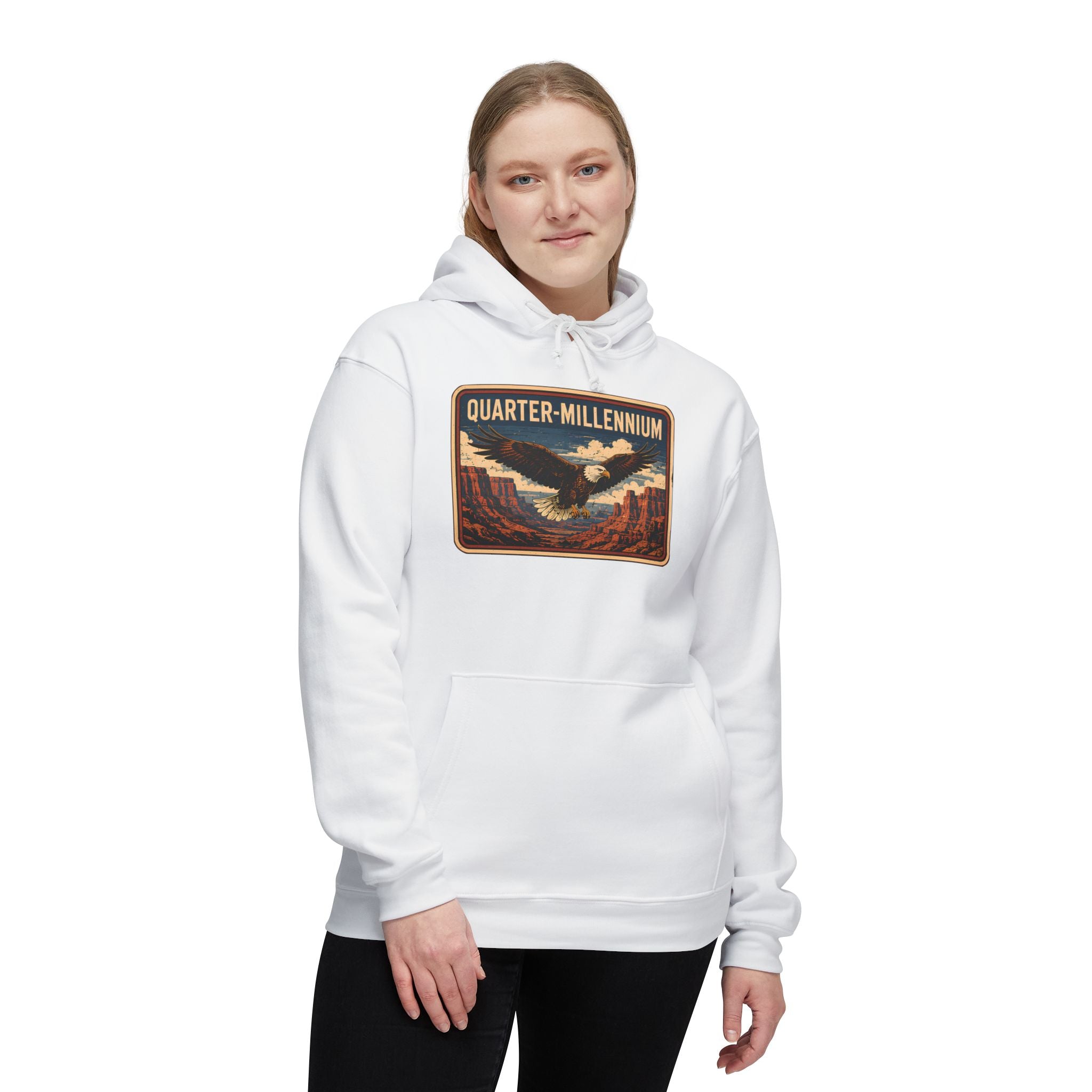America 250 Quarter-Millennium Vintage Landscape Hoodie — Made in USA