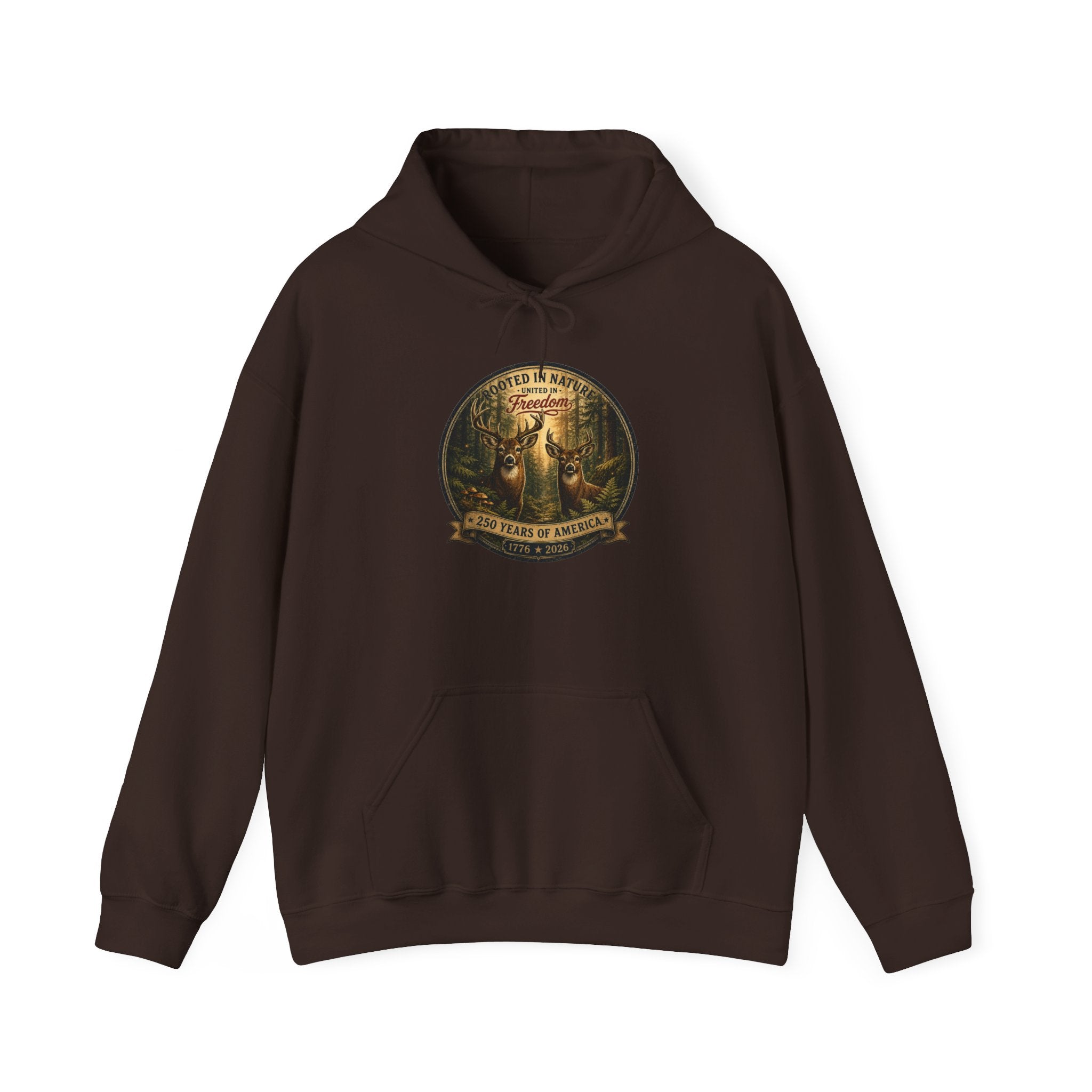 oryggy - america-250-unisex-heavy-blend™-hooded-sweatshirt-rooted-in-nature - Vintage Patriotic Apparel