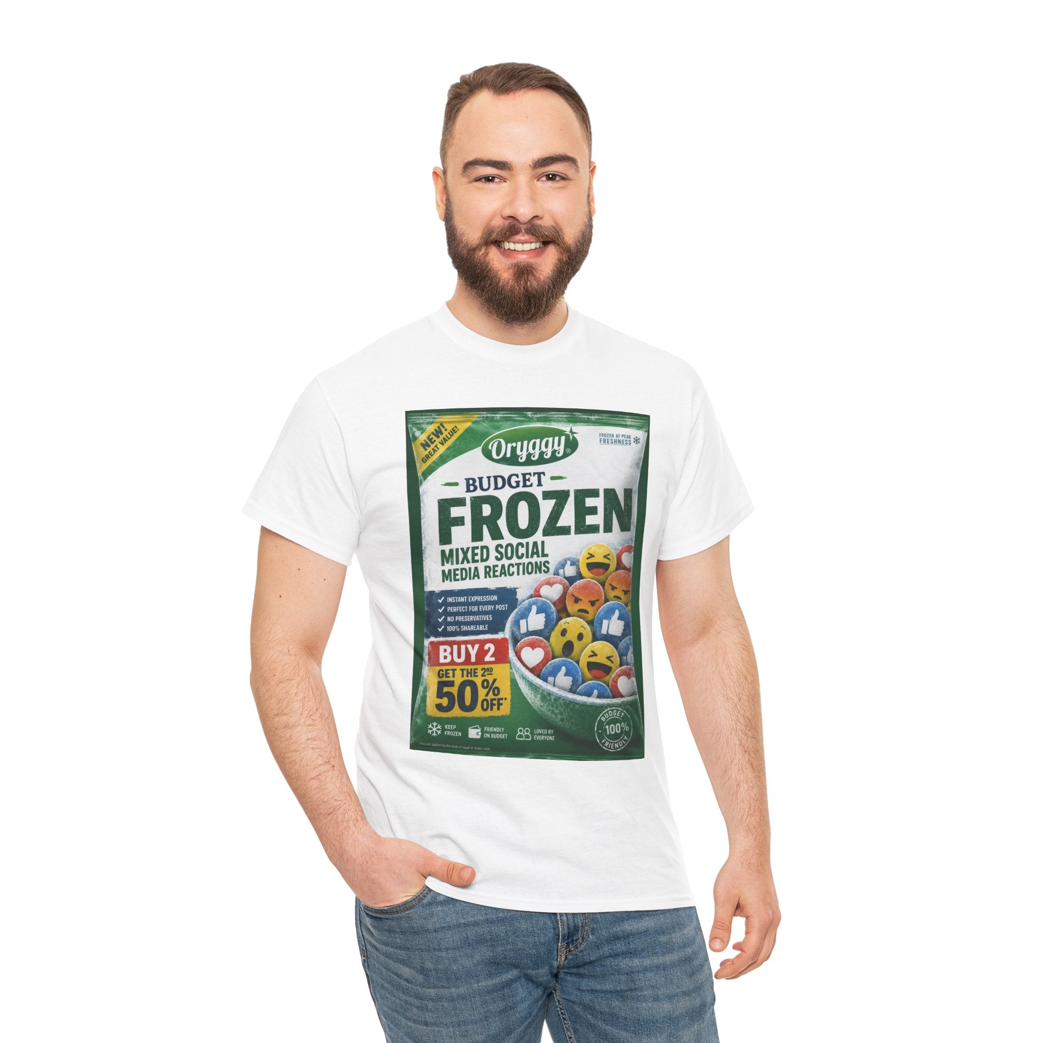 oryggy Originals Summer line 'Budget Frozen Mixed Social Media Reactions' Graphic Tee