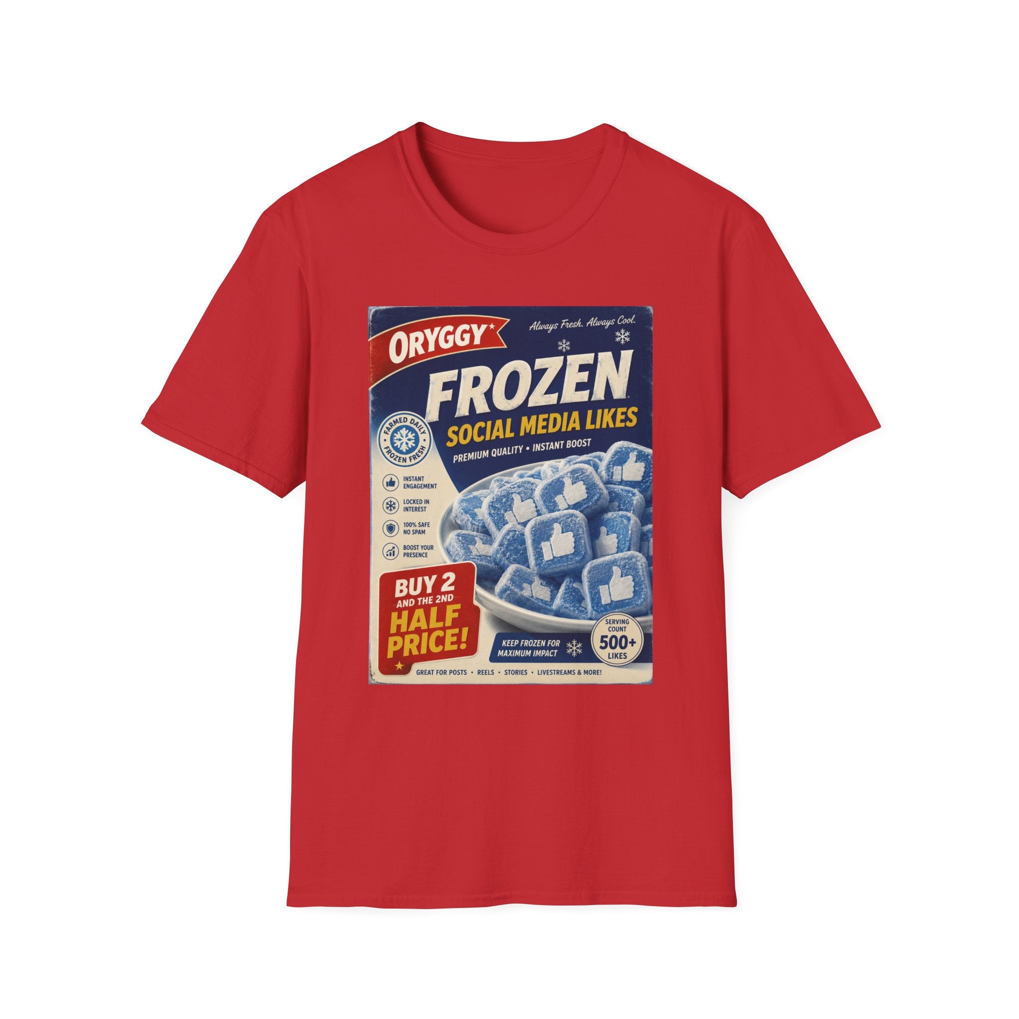 oryggy Originals Summer line 'Frozen Social Media Likes' Retro Graphic Tee