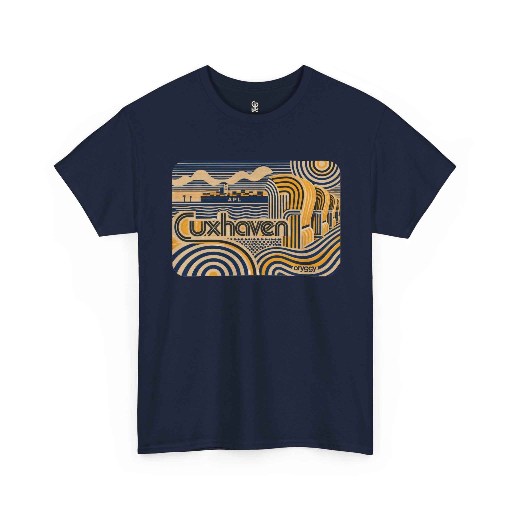 oryggy Originals Summer line Cuxhaven Retro Wave T‑Shirt — Vintage Coastal Graphic Tee