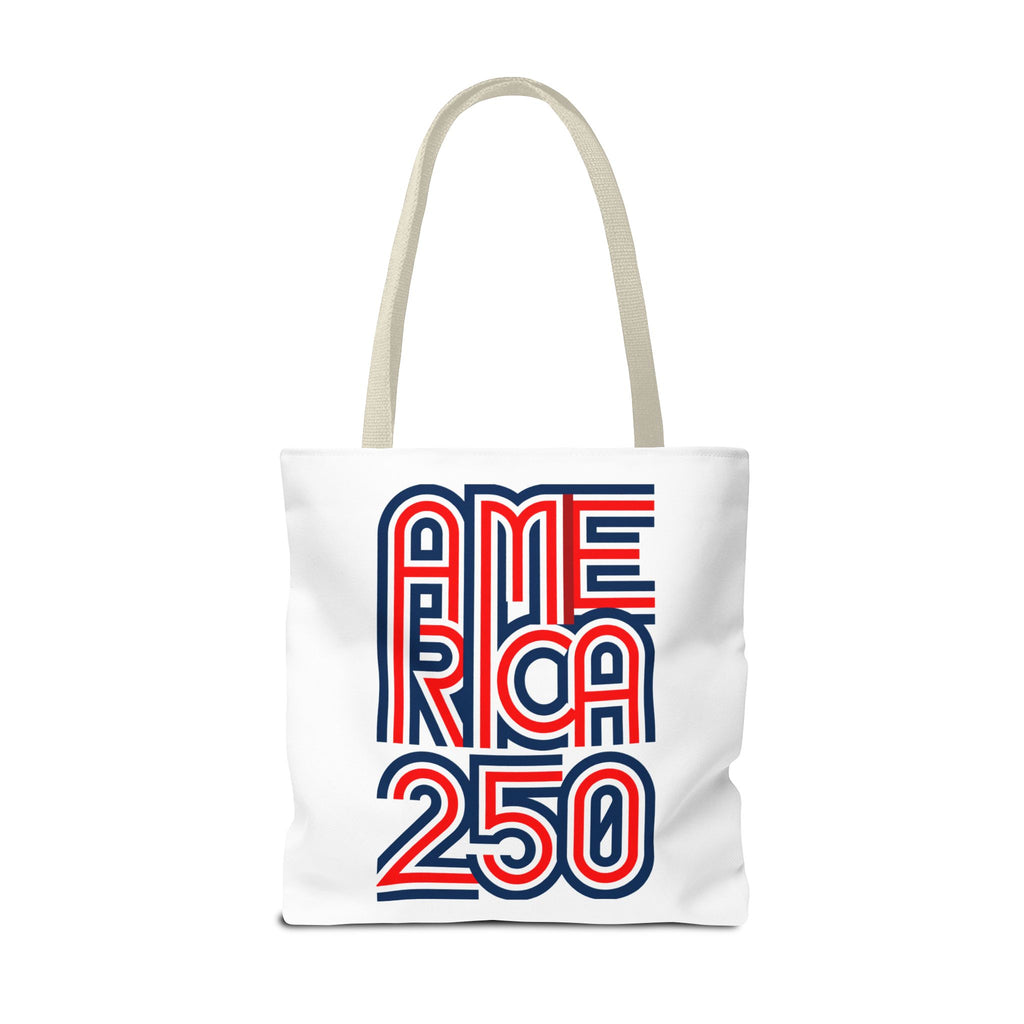 America 250 Tote Bag — Patriotic Red, White & Blue Commemorative Tote