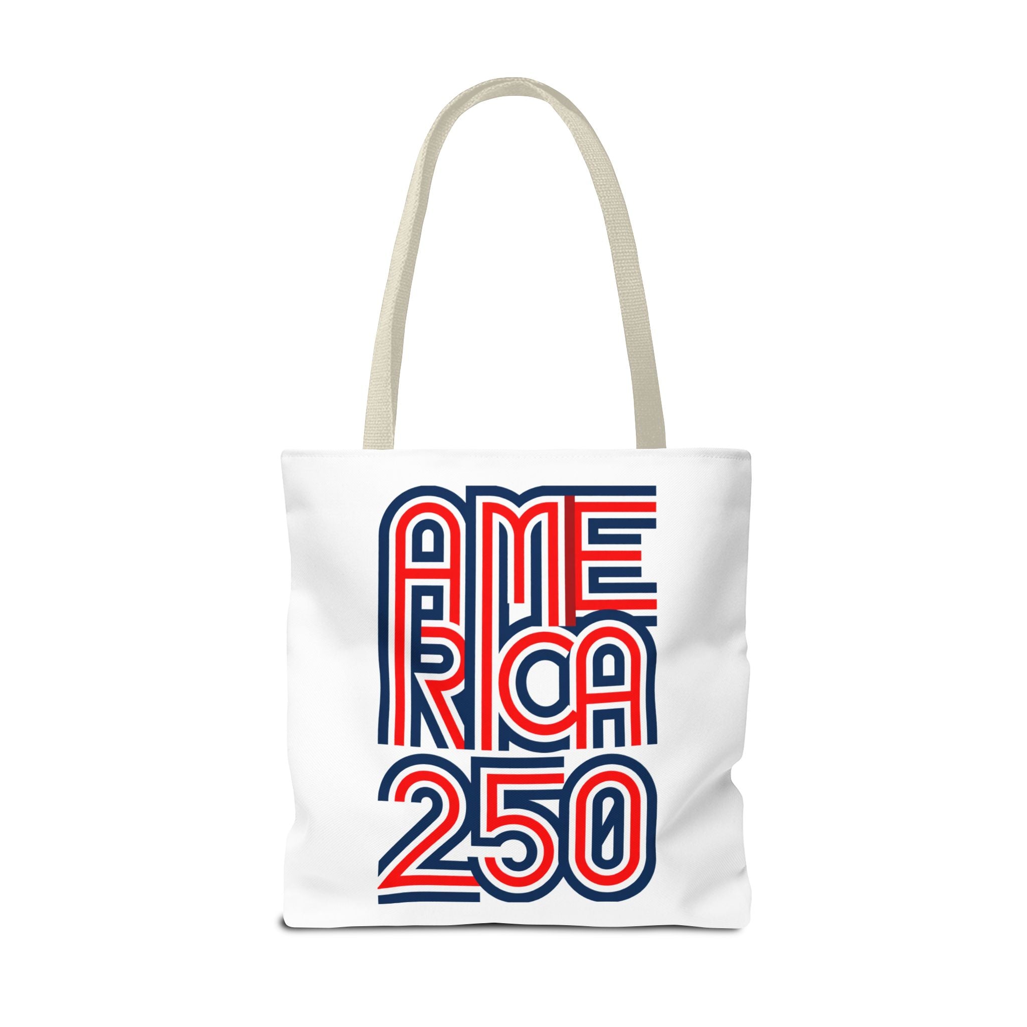 America 250 Tote Bag — Patriotic Red, White & Blue Commemorative Tote