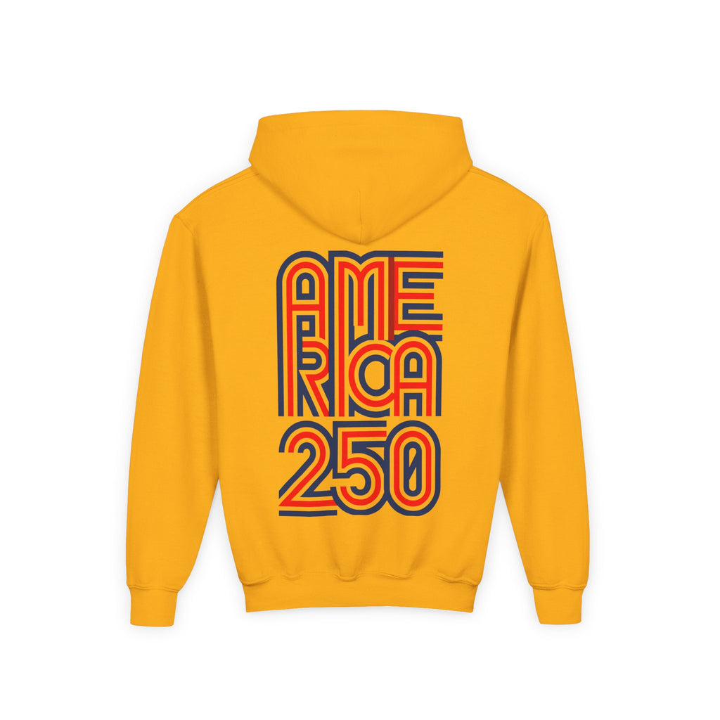 America 250 Hoodie | Patriotic Retro Typography, 250th Anniversary