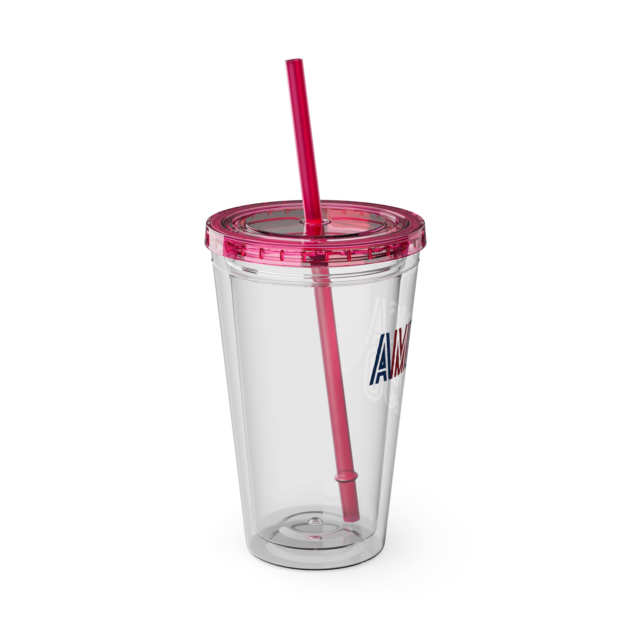 America 250 Tumbler | 16oz Clear Straw Cup