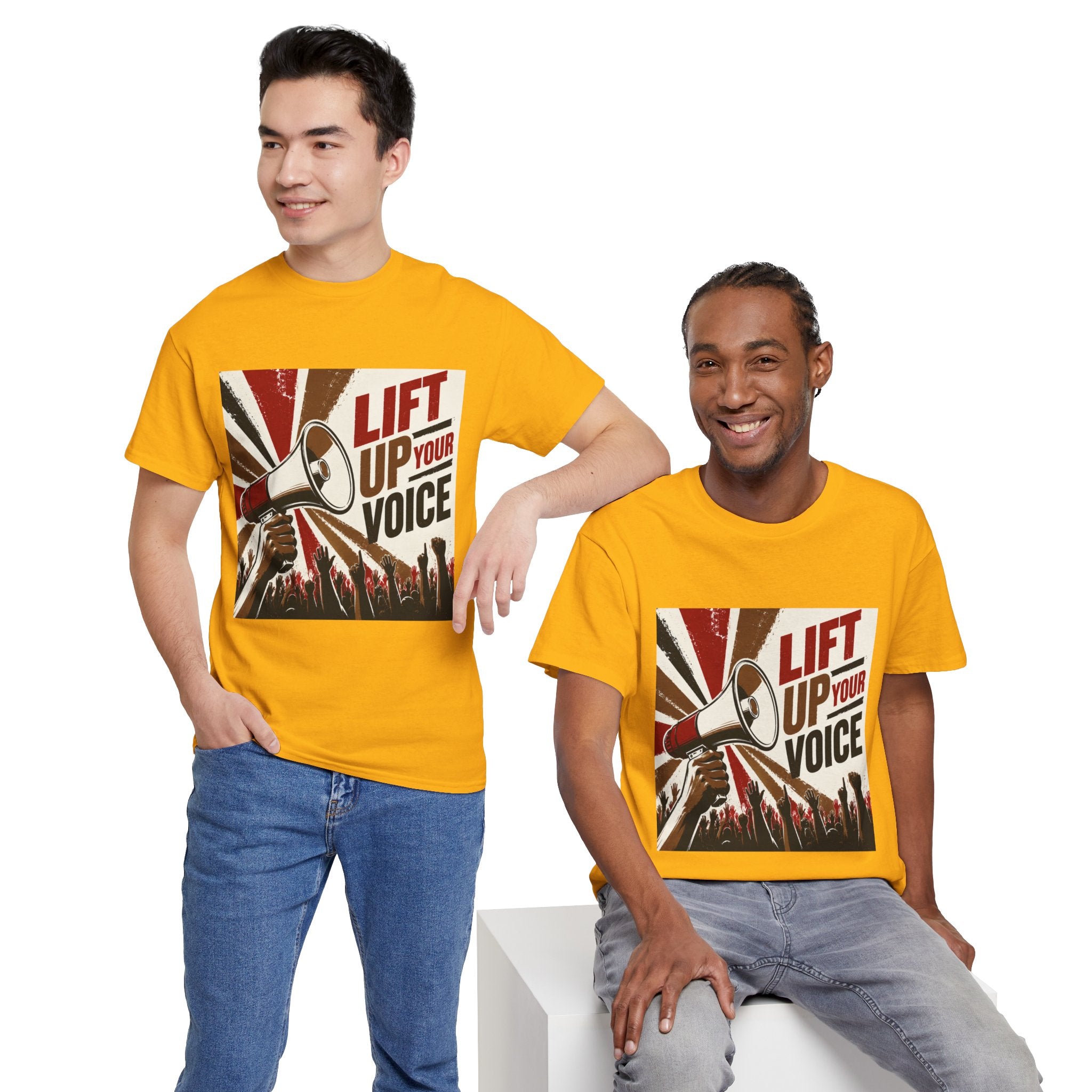 oryggy Originals Summer line Lift Up Your Voice Tee — Protest Megaphone Graphic T-Shirt