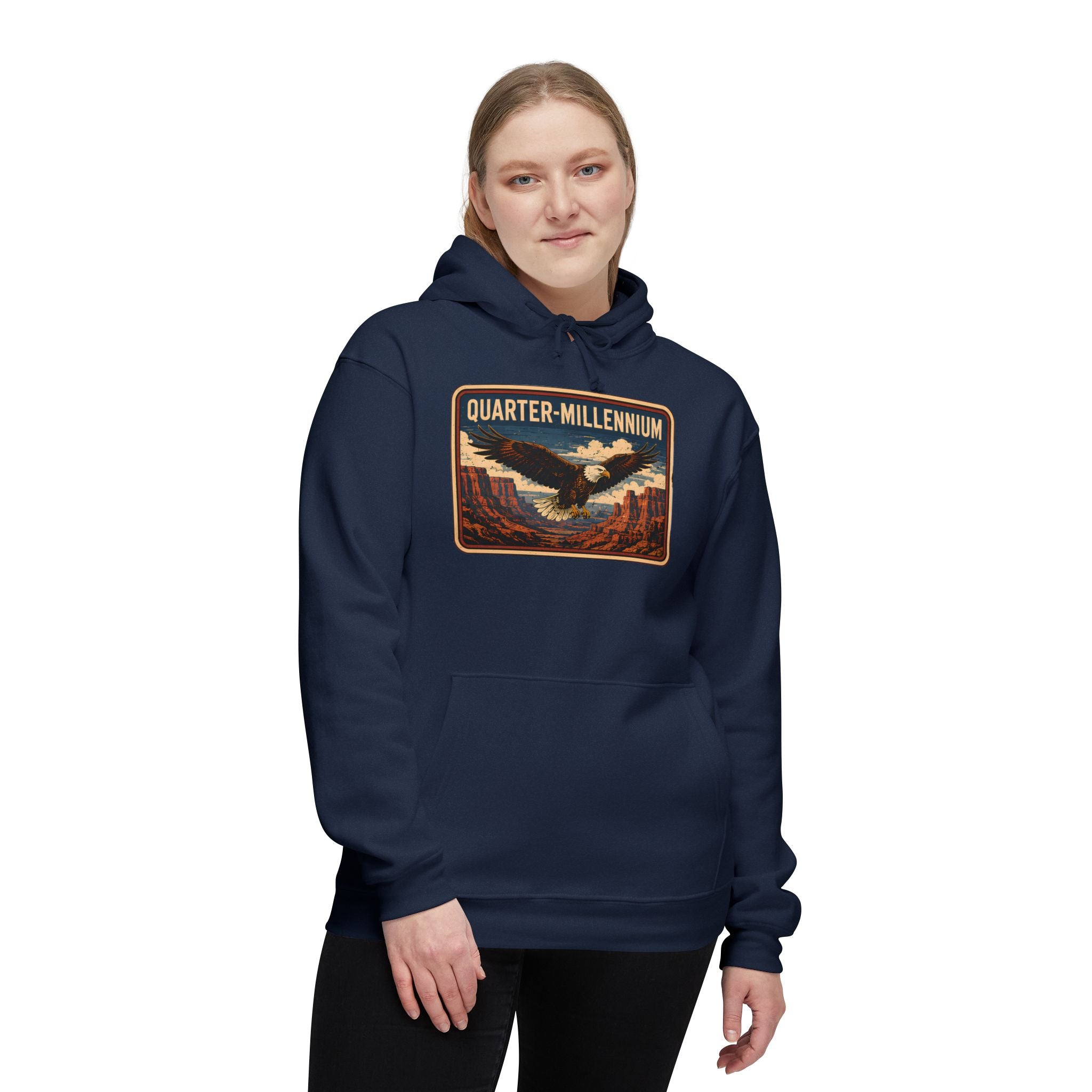 America 250 Quarter-Millennium Vintage Landscape Hoodie — Made in USA