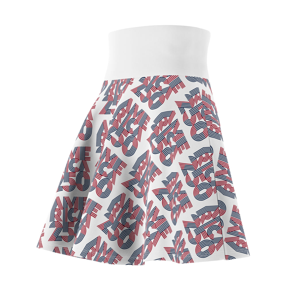 I Am 2020 Pattern Skater Skirt | Typographic All-Over Print