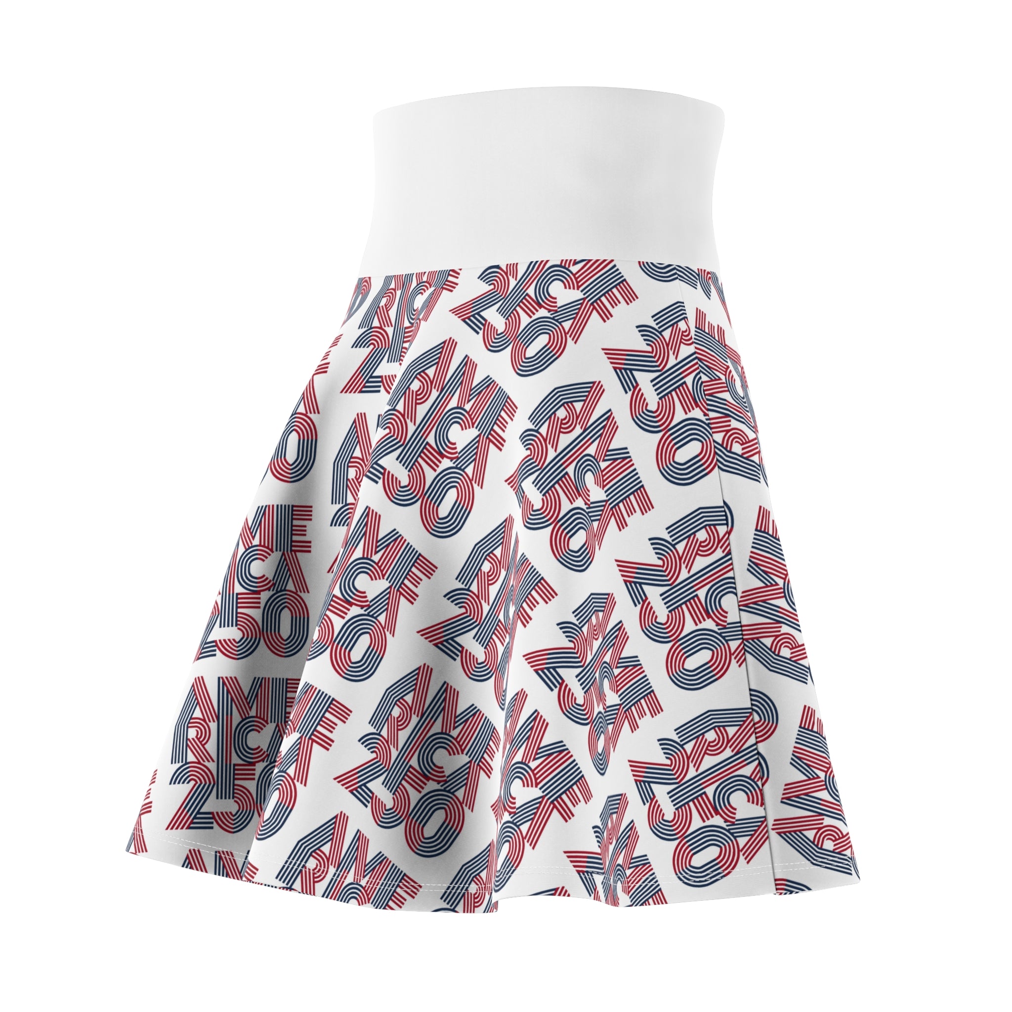 I Am 2020 Pattern Skater Skirt | Typographic All-Over Print