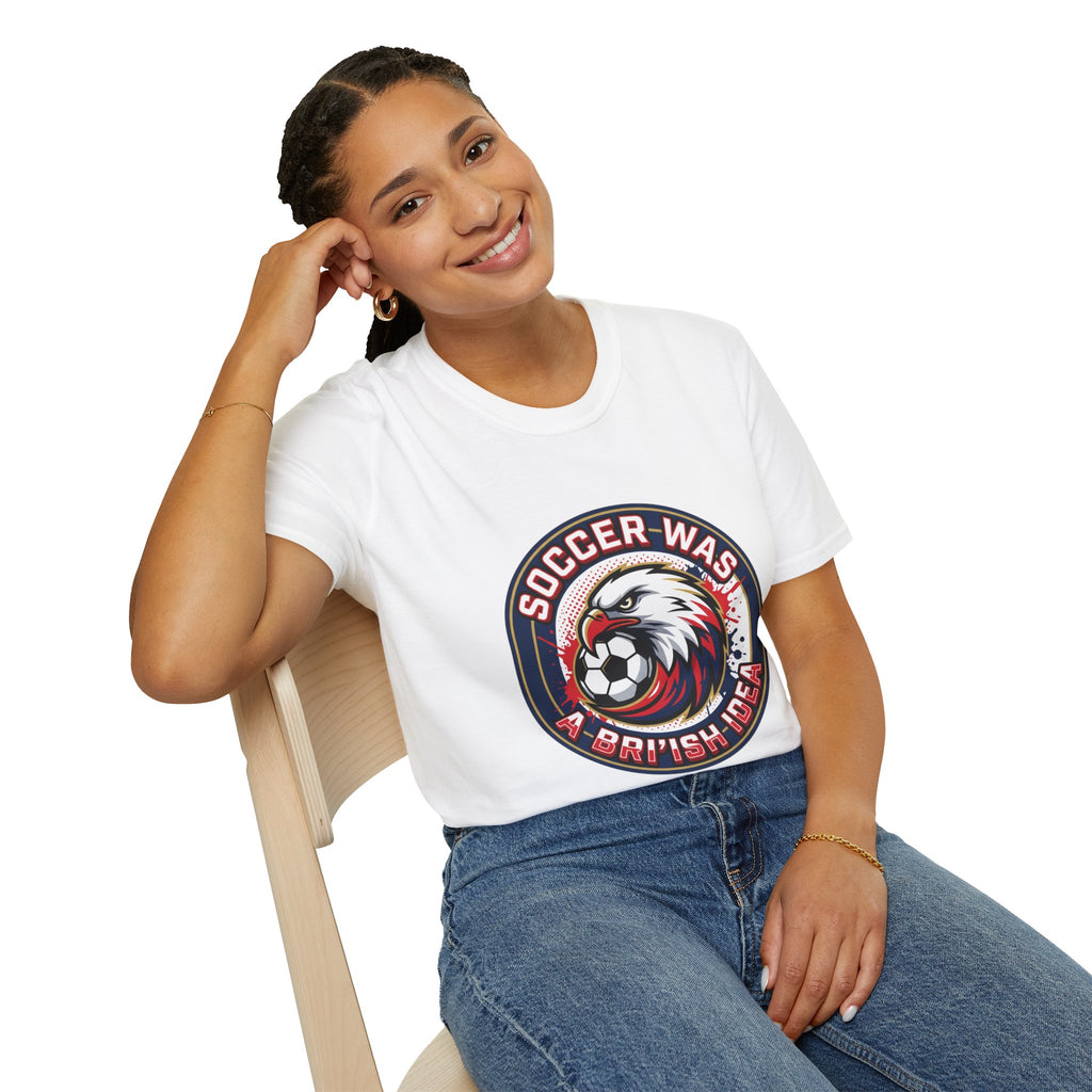 FIFA 2026 Soccer Eagle T-Shirt — "Soccer was a Bri'ish idea" Vintage Soccer Graphic Tee