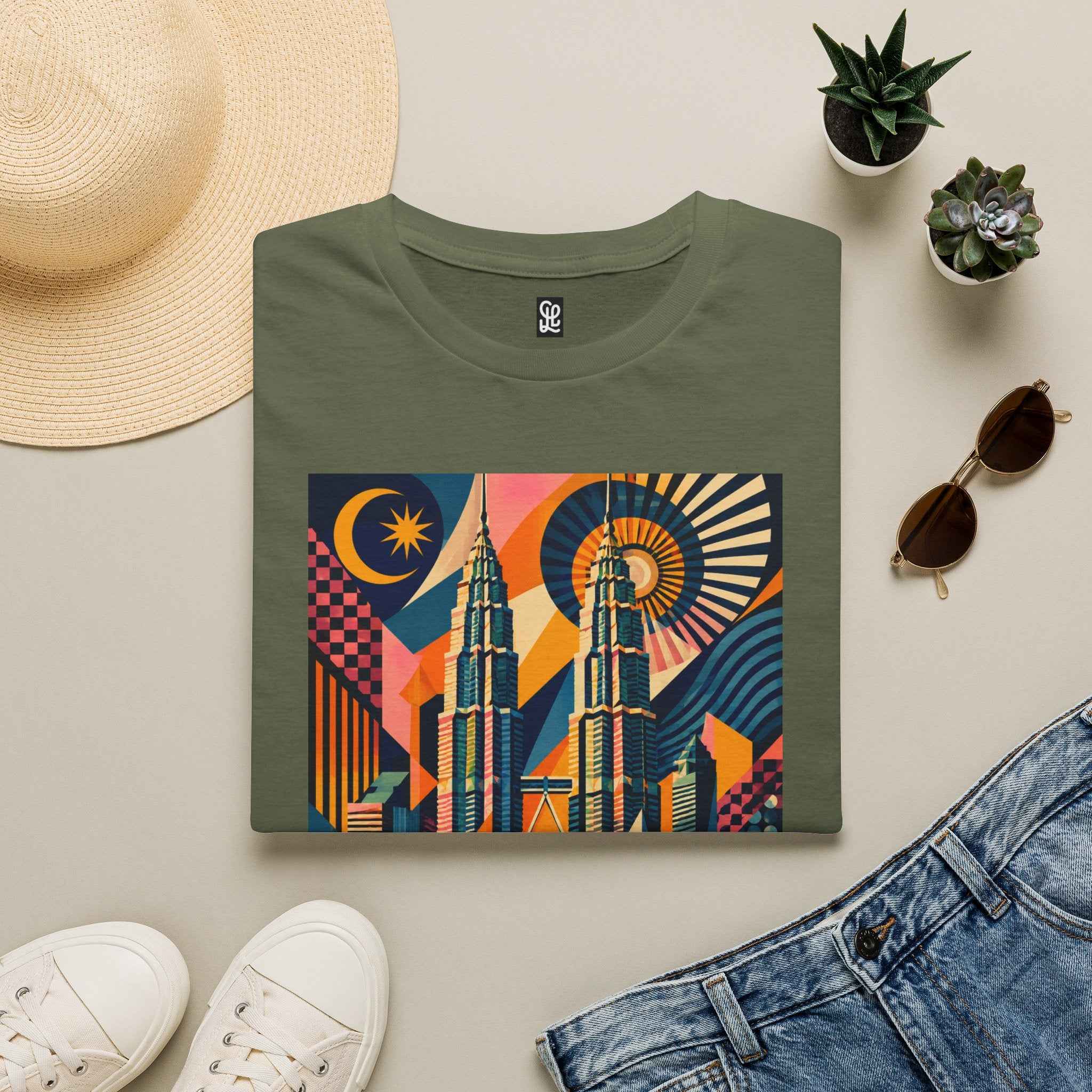 oryggy Originals Summer line Kuala Lumpur Poster Tee — Retro Petronas Towers Graphic T-Shirt