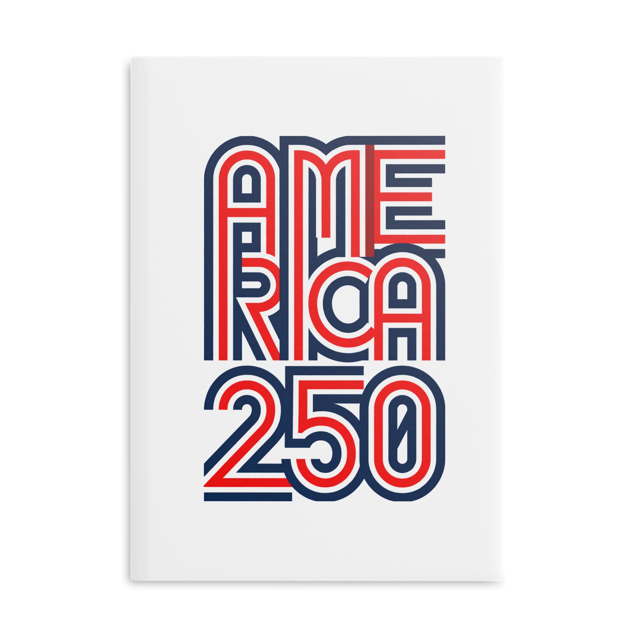 America 250 Hardcover Notebook | Patriotic USA Flag Journal
