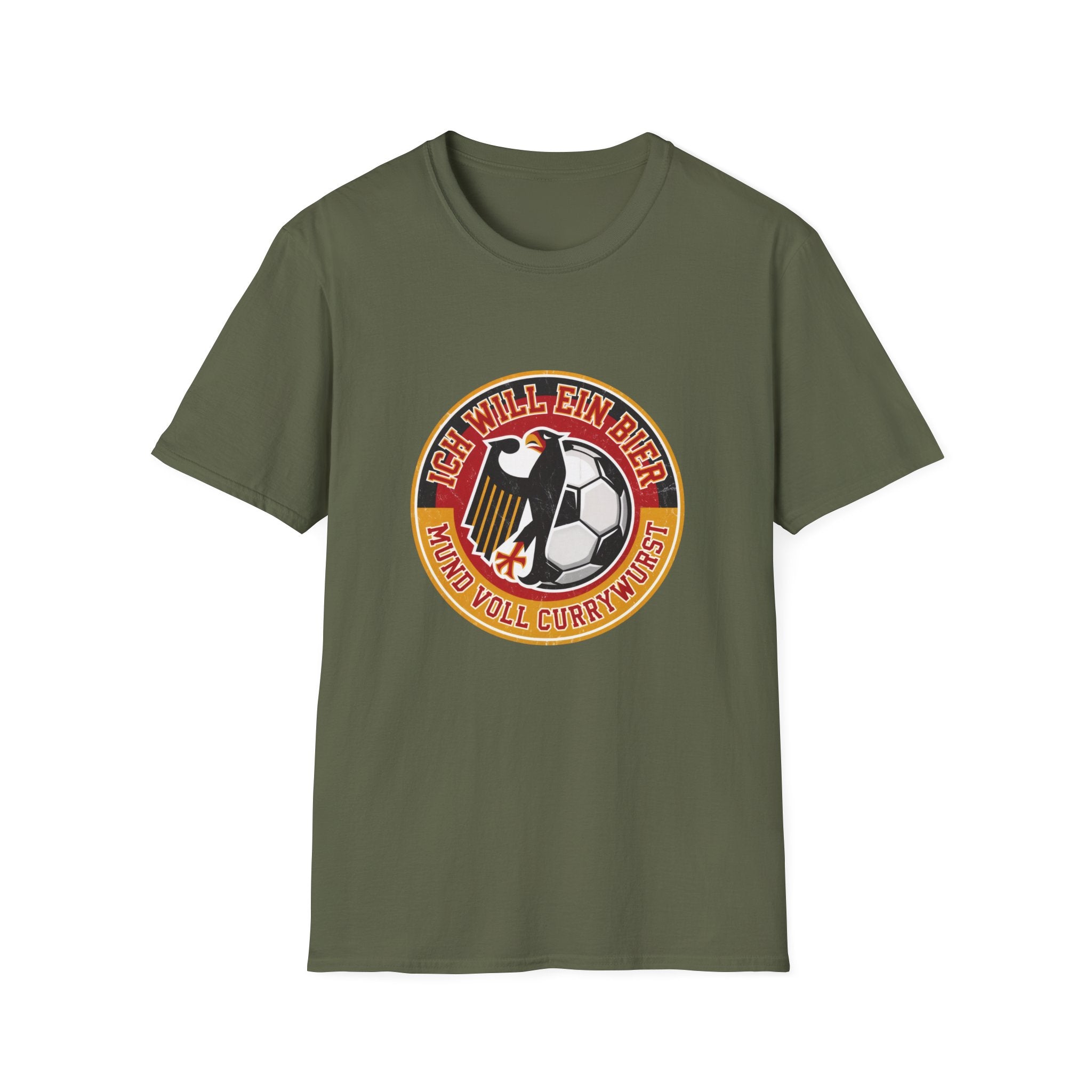 Soccer Eagle Tee — "Ich will ein Bier" German Football Fan Shirt