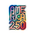 America 250 Retro Neon Typography Sticker | Holographic Die-cut Sticker