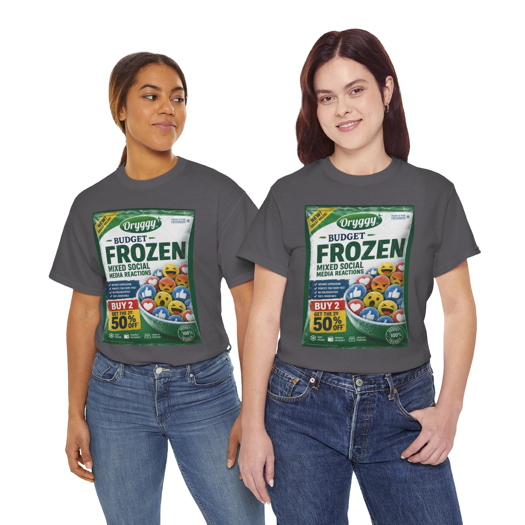 oryggy Originals Summer line 'Budget Frozen Mixed Social Media Reactions' Graphic Tee