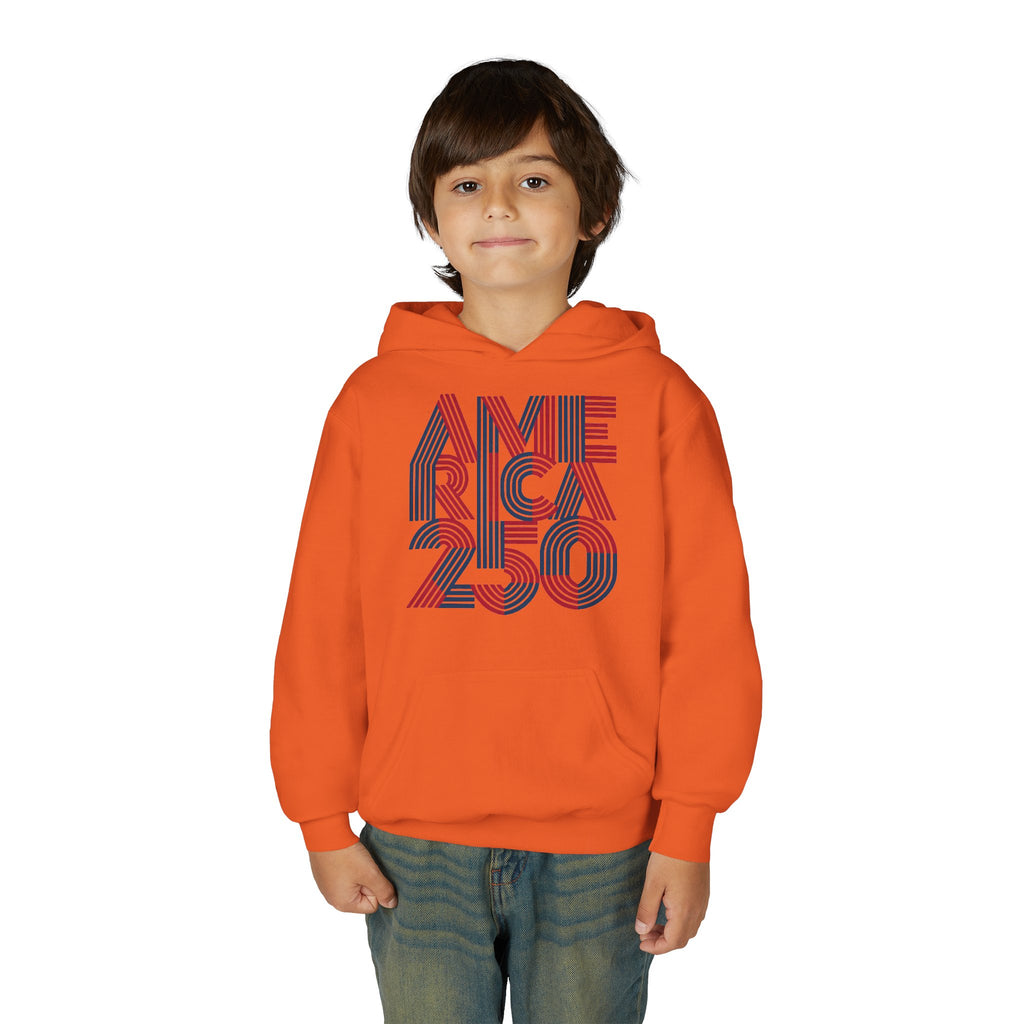 America 250 Hoodie | Patriotic Retro Typography, 250th Anniversary